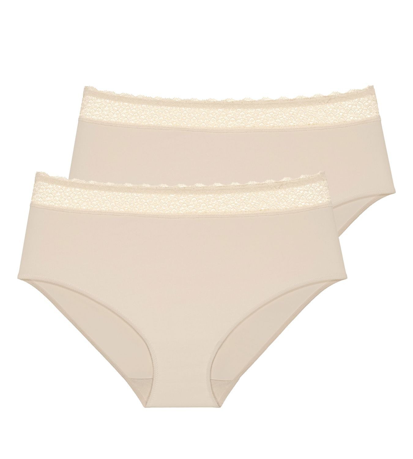 Triumph Midislip Feel of Modal Midi (Set) Spitzenbündchen, hohe Taille, im 2er Pack