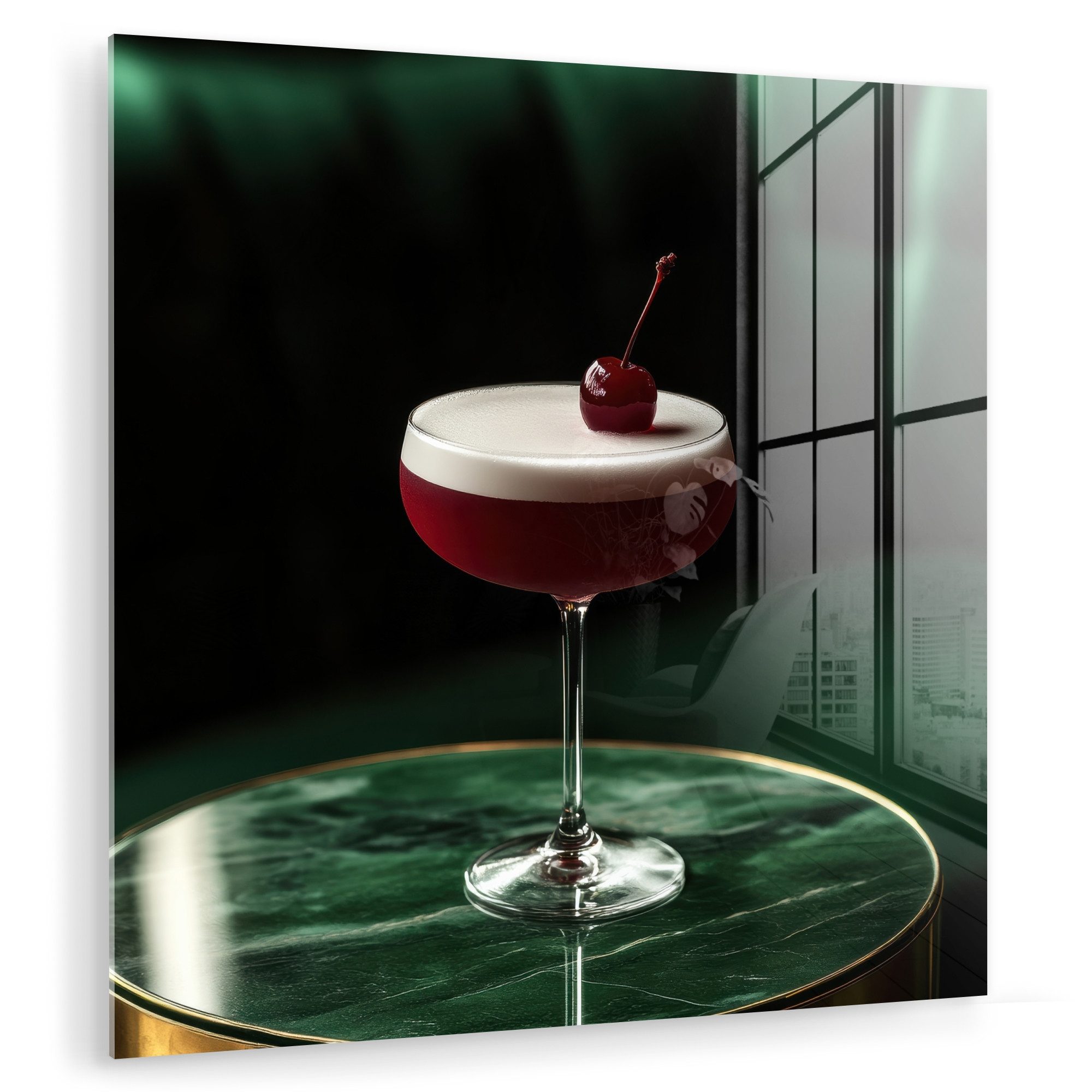 MuchoWow Acrylglasbild Kirsche - Cocktail - günstig online kaufen
