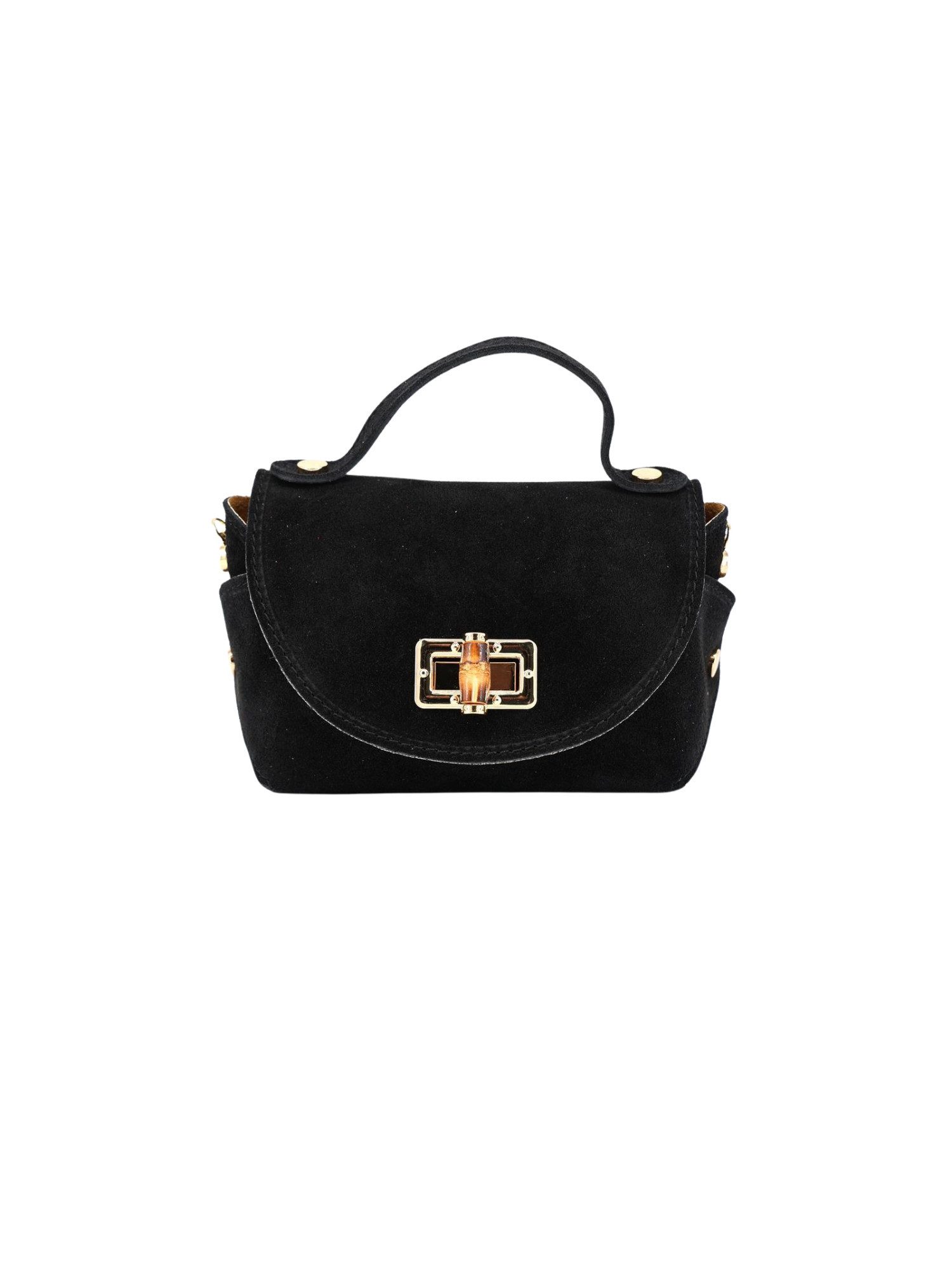 BRISE TASCHE Schultertasche Mini – Elegante kleine Wildleder & Nappaleder Tasche (Einzelartikel), Kompakt, leicht, weiches Wildleder