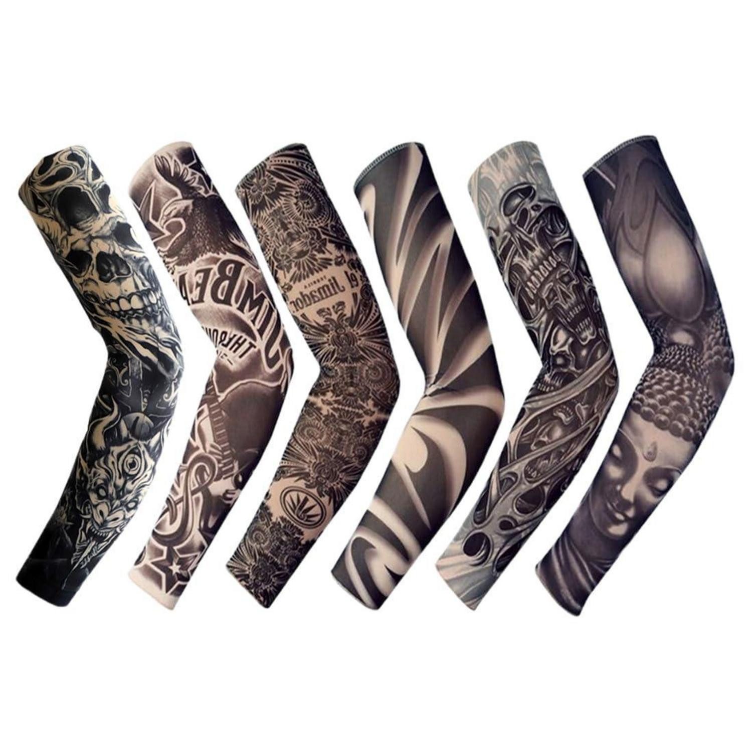 LuxusKollektion Armlinge Tattoo Ärmel Set 6er Pack Sonnenschutz Unisex