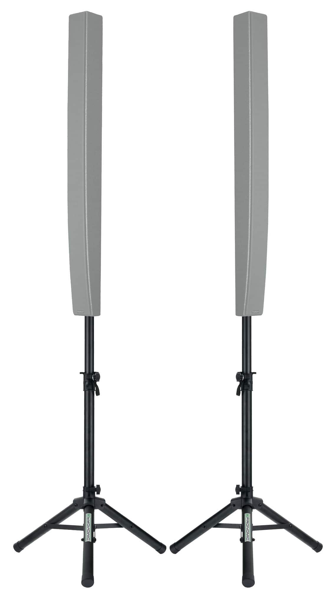 Pronomic Lautsprecherständer Paar Boxenstative - Niedriger Monitor-Ständer aus Stahl, (Höhenverstellbar, 2-tlg., Belastbarkeit bis 50 kg, Ideal für Linienstrahler, Akustik-Verstärker)