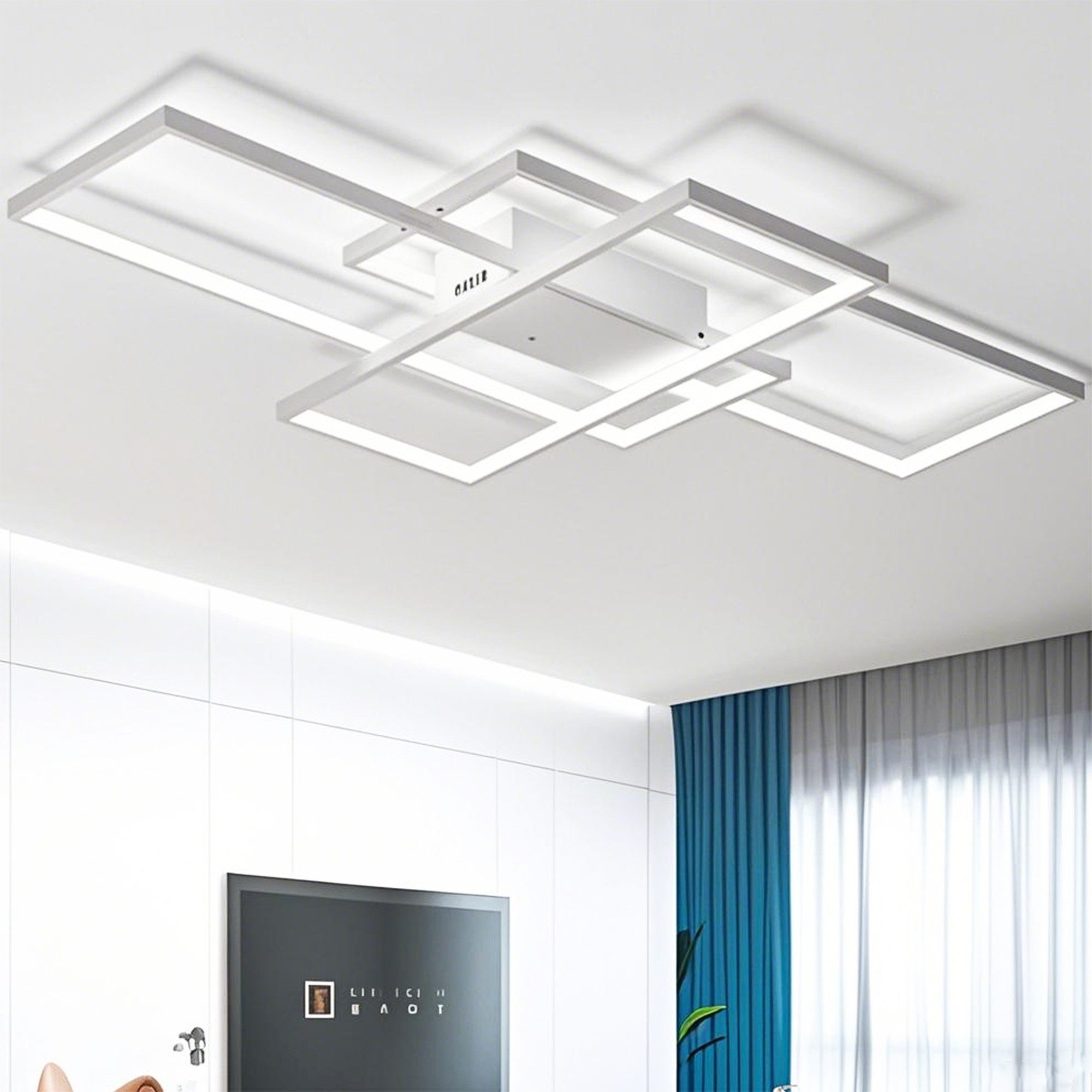 Masbekte Deckenleuchte, 90*50cm LED Deckenlampe, Weiße günstig online kaufen