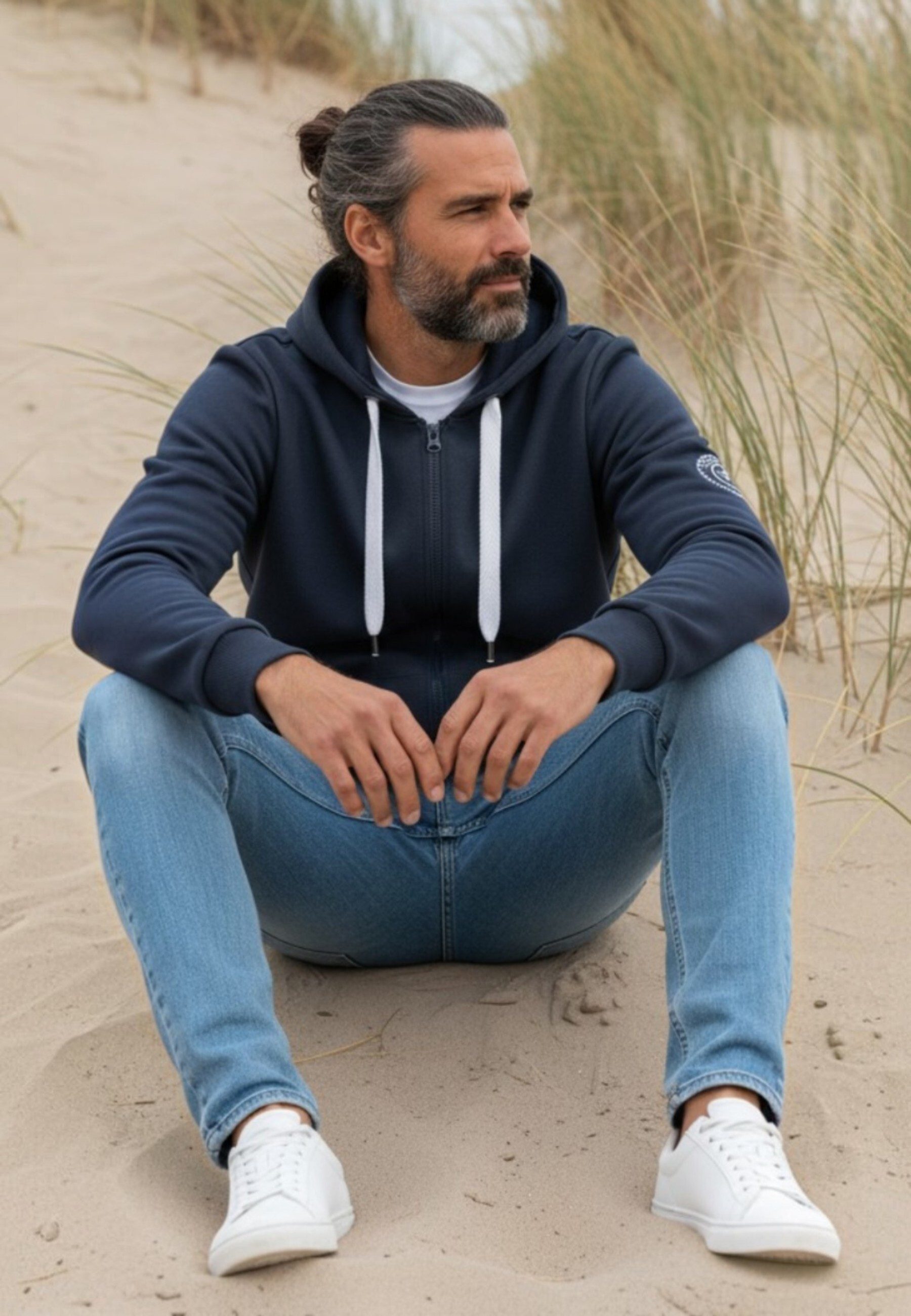salzhaut Sweatjacke BREKER Herren normale Passform komfortabler Fit, nordisch klar – entspannter Look mit Haltung