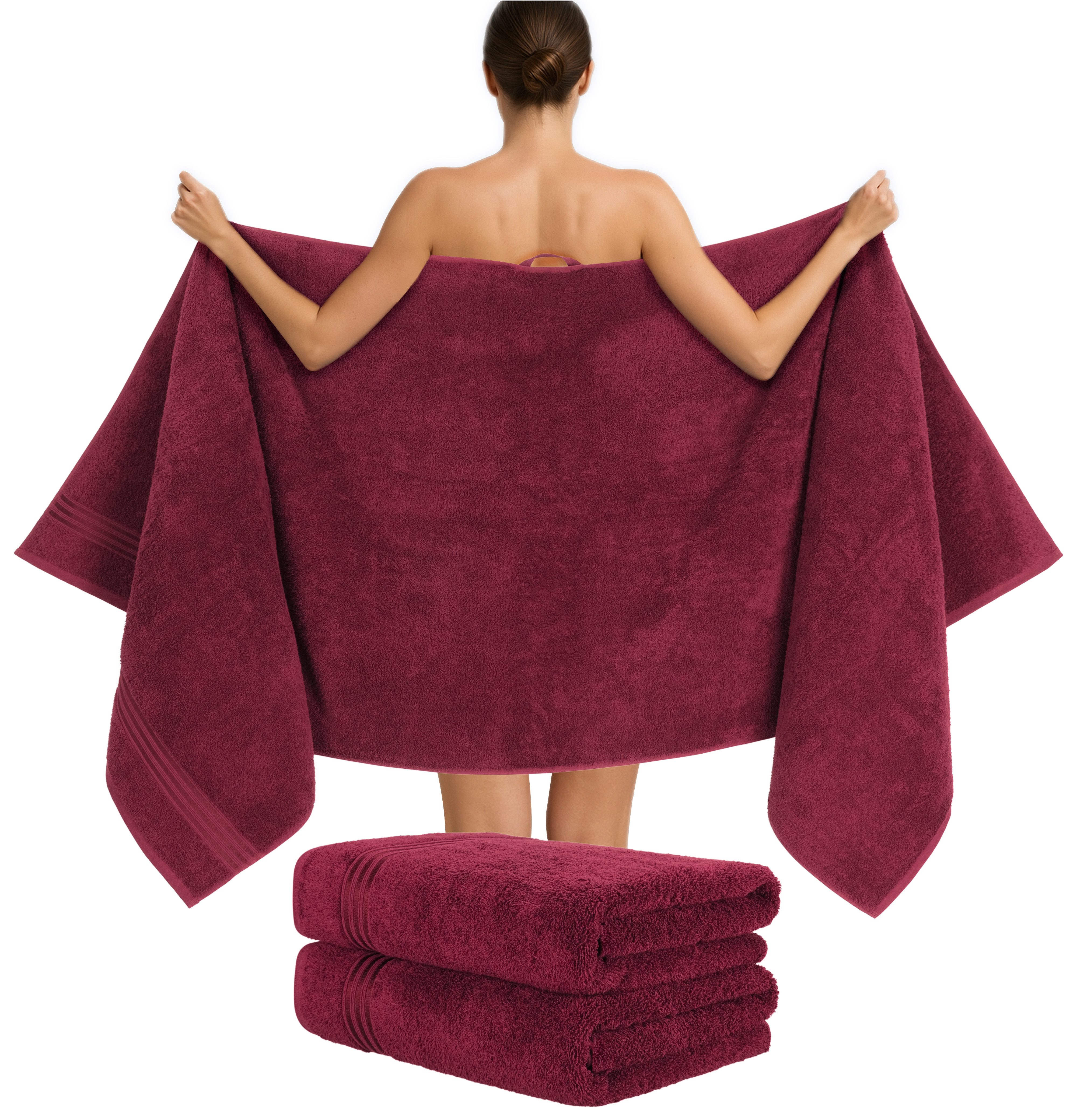 HAMMETEX Saunatuch Hammetex 2er Set extra große Saunatücher, Frottier (Packung, 2-St), 100% Baumwolle – Weich & Saugfähig – Luxuriöse Große Spa-Badetücher