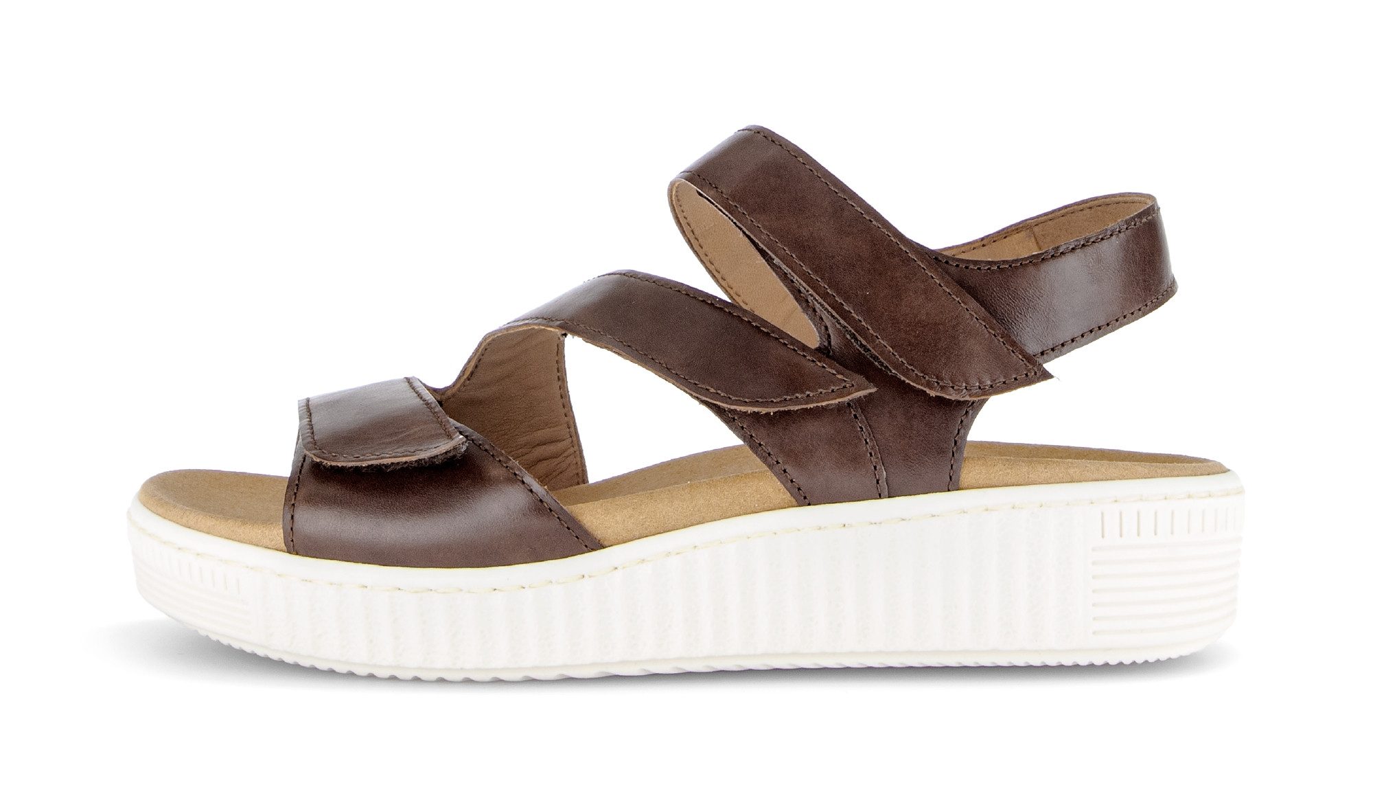 Gabor Riemchensandale Plateau, Bequemschuh, Sandalette, Sommerschuh mit Ziernähten