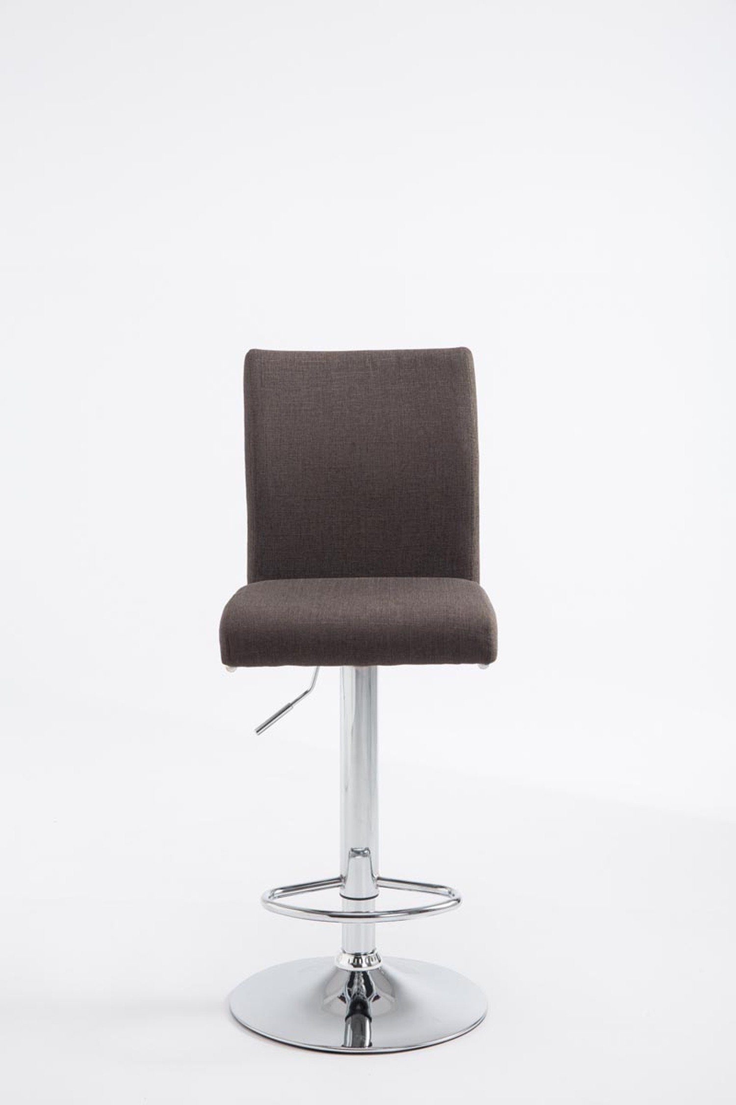 Sitzfläche: - Theke 360° Dunkelgrau - Hocker Rückenlehne (mit - - Kölle Küche), höhenverstellbar & chromfarbener für Stahl Stoff Barhocker TPFLiving drehbar
