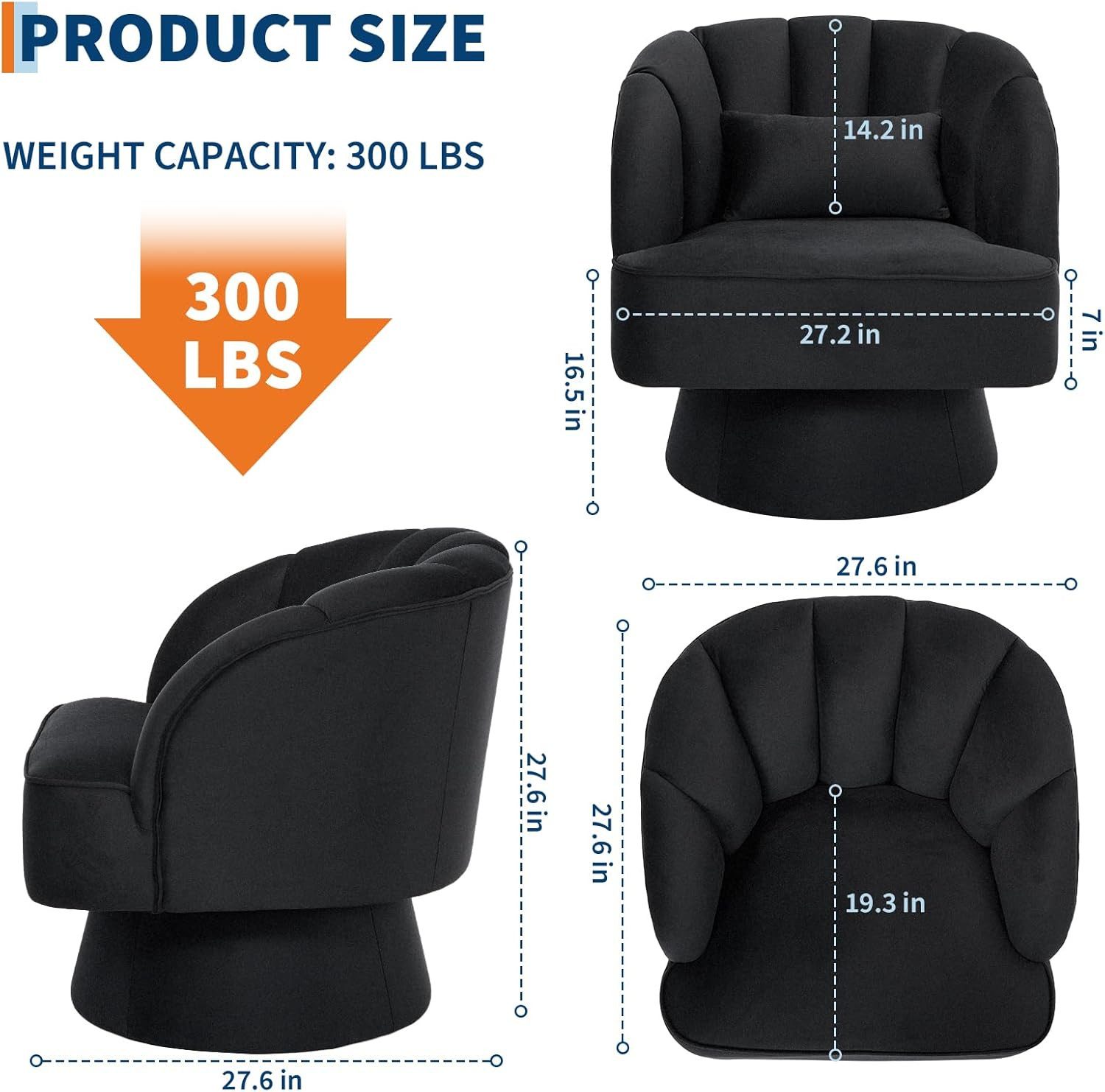 GarveeMore Sessel Sessel mit 360 Grad drehbare Kuscheltonnen-Akzentsofasess günstig online kaufen