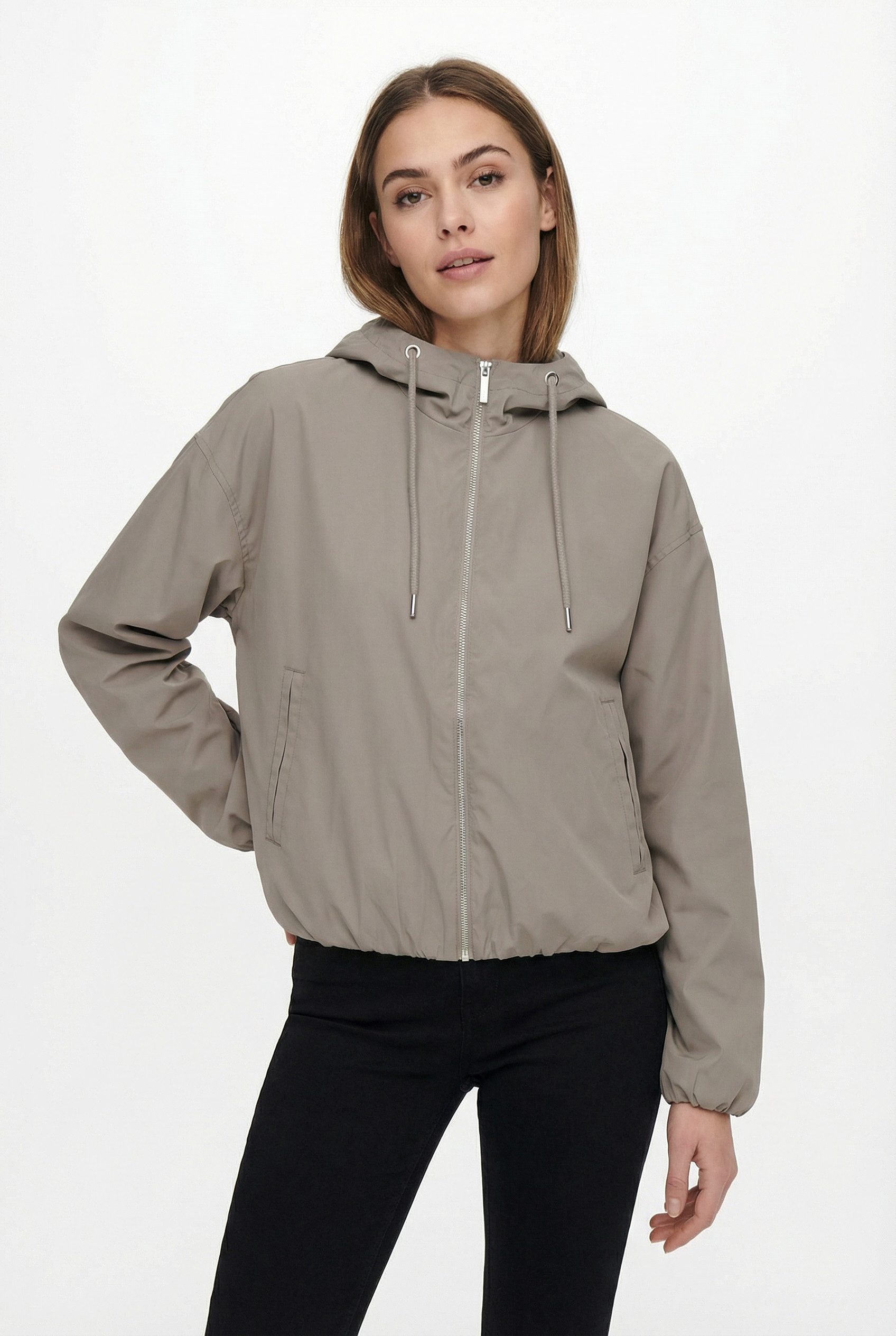 ONLY Outdoorjacke ONLCAMILLE SHORT JACKET CC OTW mit elastischem Bündchen