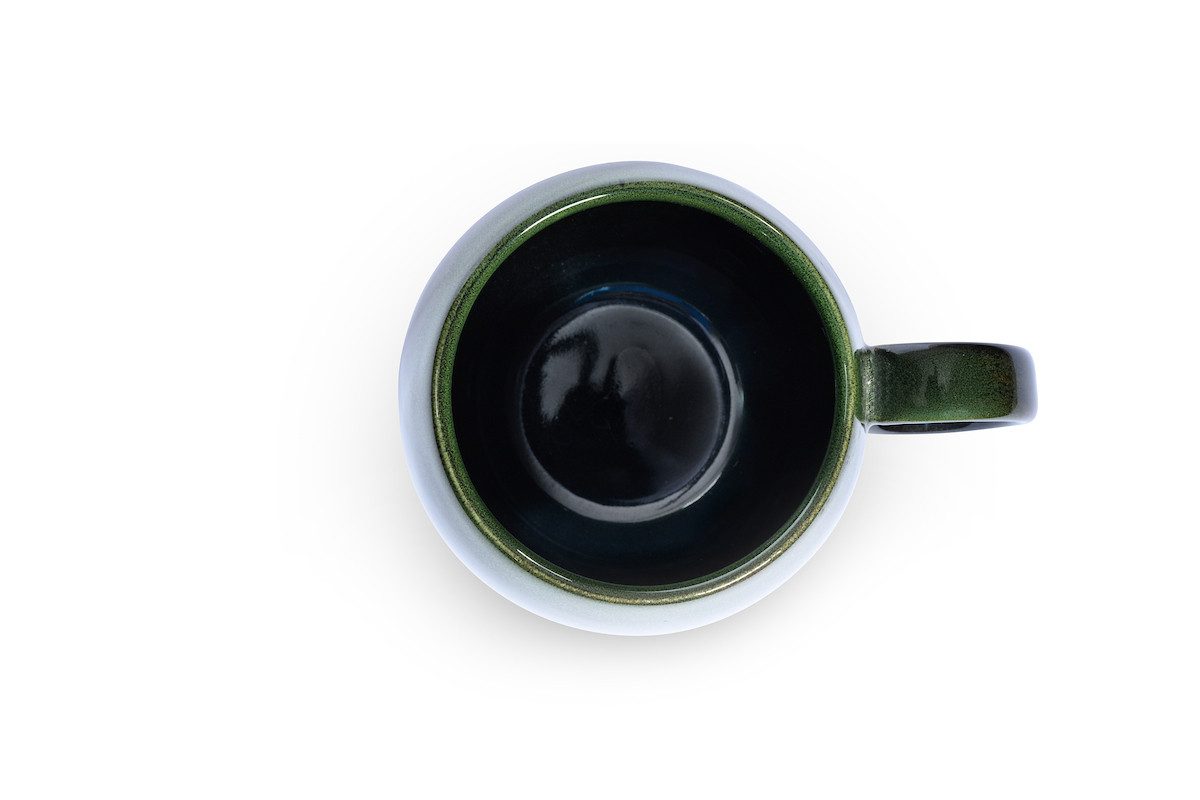 MAOCI teaware for your life Tasse Jumbotasse Farbverlauf grün blau Keramik 0,5 L, 1-tlg.