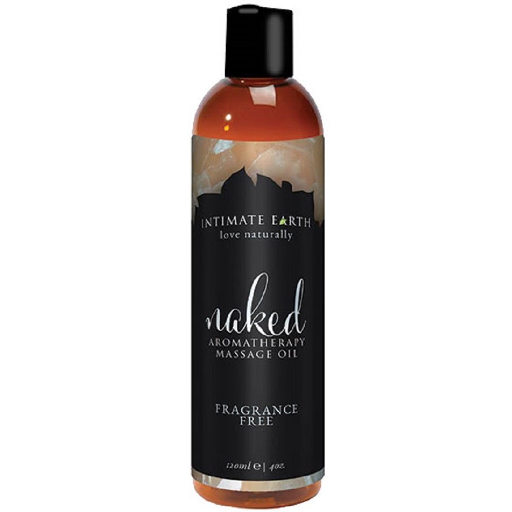 Massage-Öl ohne Duftstoffe Naked Massageöl Intimate (Neutral) Flasche 120ml, natürliches Earth mit