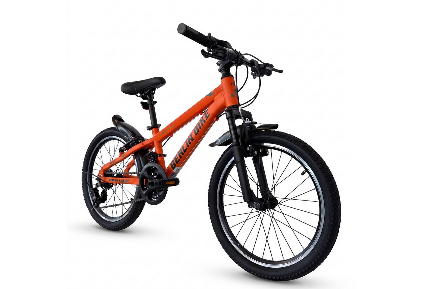BERLIN BIKE Kinderfahrrad 20 Zoll MTB1 Kid, leichtes Aluminiumrahmen für Mädchen und Jungen, 21 Gang Shimano FD-TZ500/RD-TY200D Schaltwerk, Kettenschaltung, Ideales Geschenk für Kinder