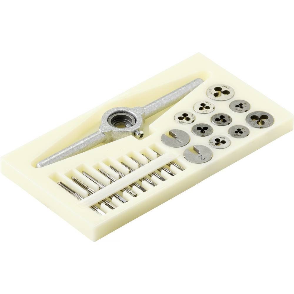 TOOLCRAFT Gewindeschneider 30-tlg. HSS-Gewindebohrsatz M1-M2.5 TO-7106694