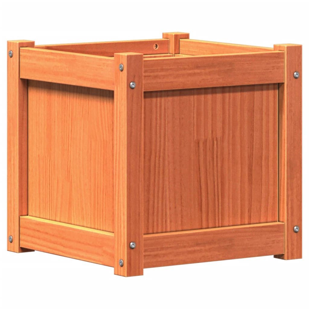 vidaXL Blumentopf Pflanzkübel Wachsbraun 40x40x40 cm günstig online kaufen