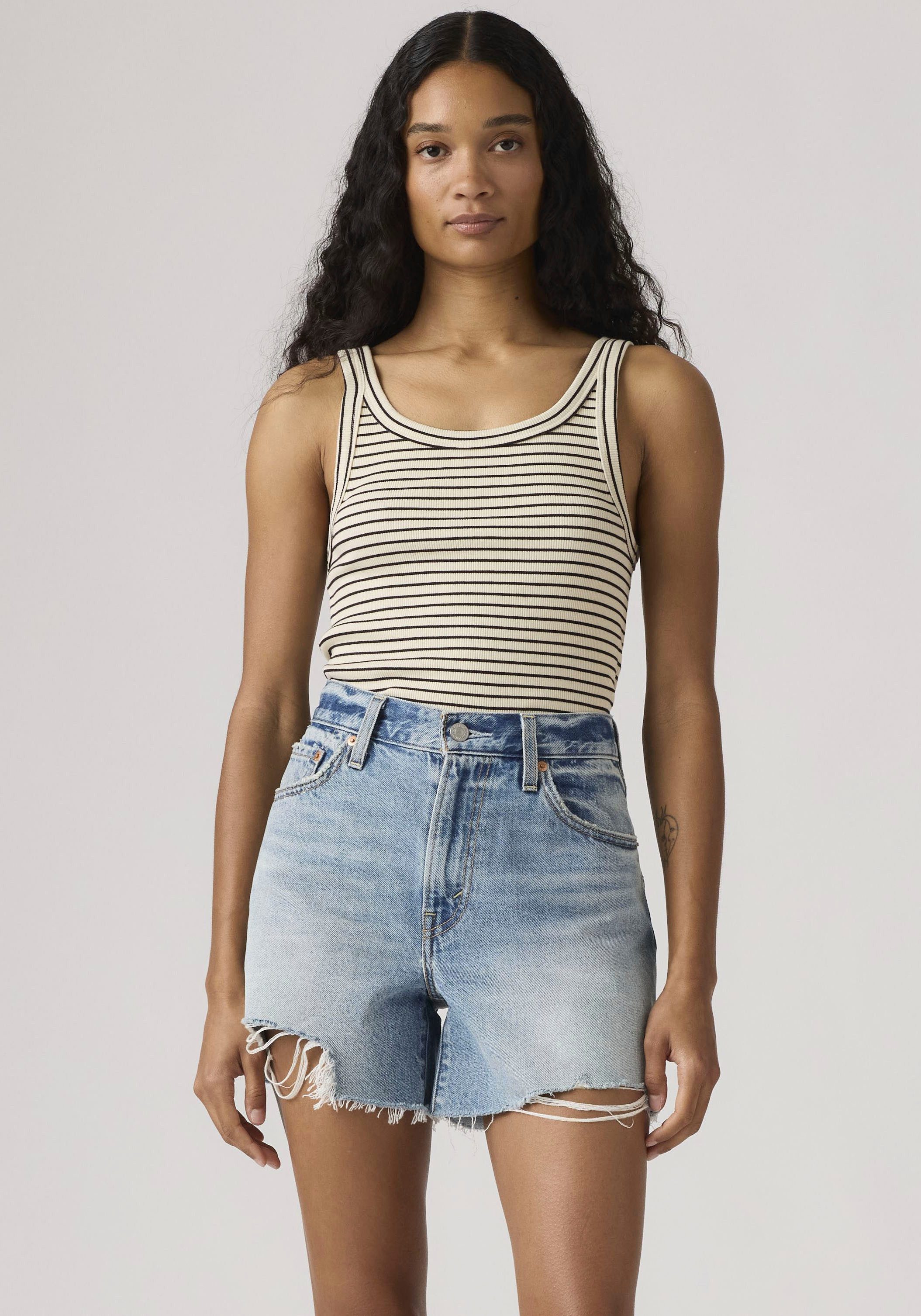 Levi's® Ripptanktop ESSENTIAL RIBBED TANK mit eckigem Ausschnitt günstig online kaufen