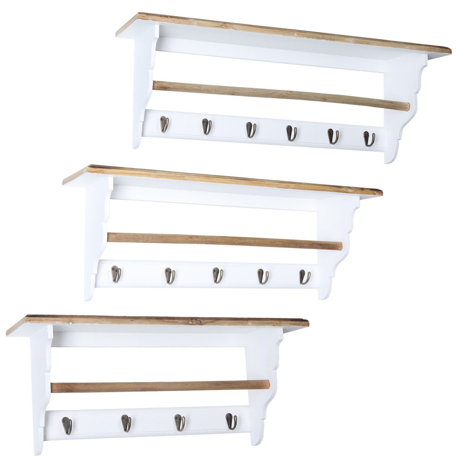 Home4Living Wandgarderobe Garderobe Weiß mit 4,5 günstig online kaufen