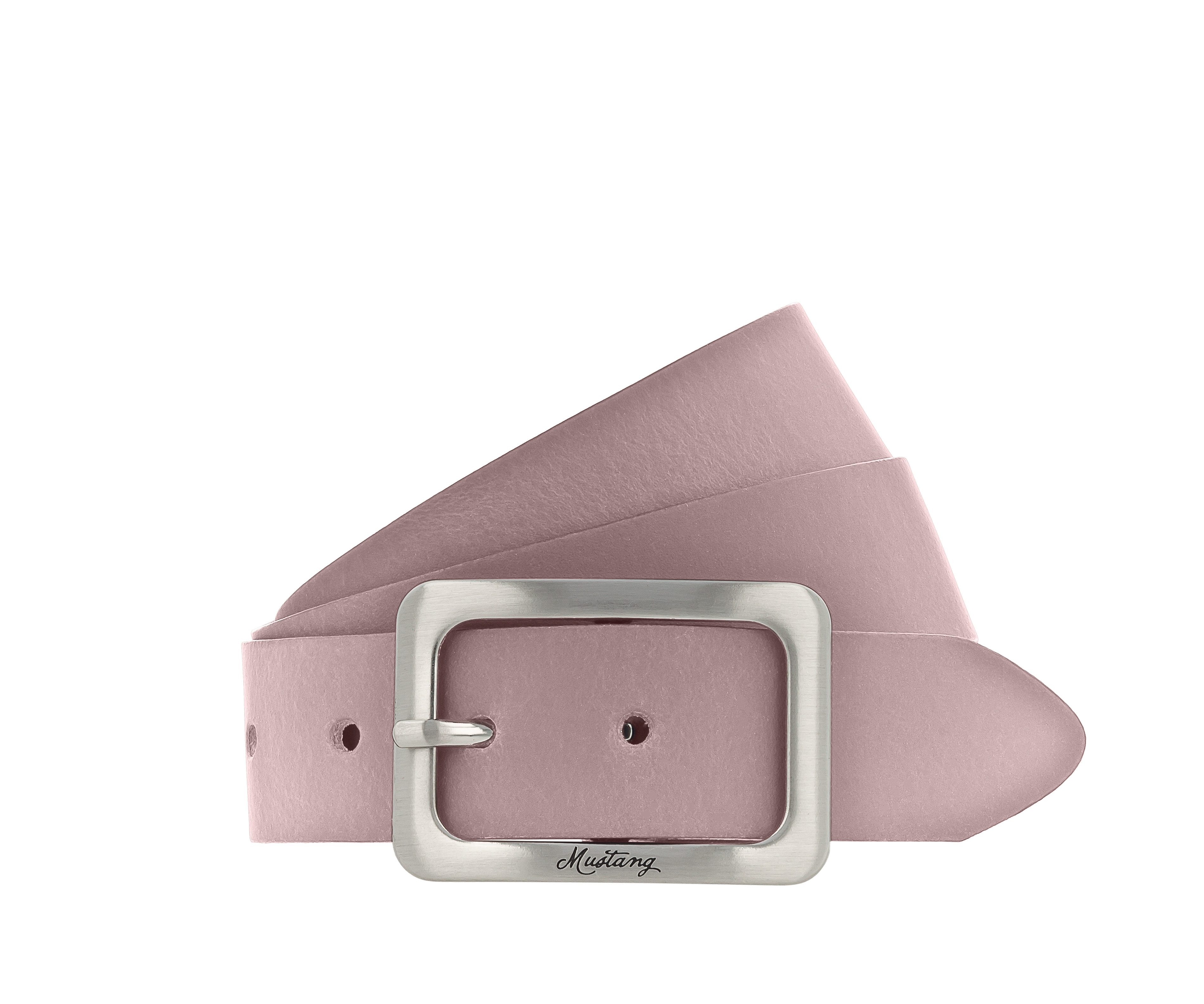 MUSTANG Ledergürtel "Rachel" Eckige, mattfarbene Schließe, 3,5 cm