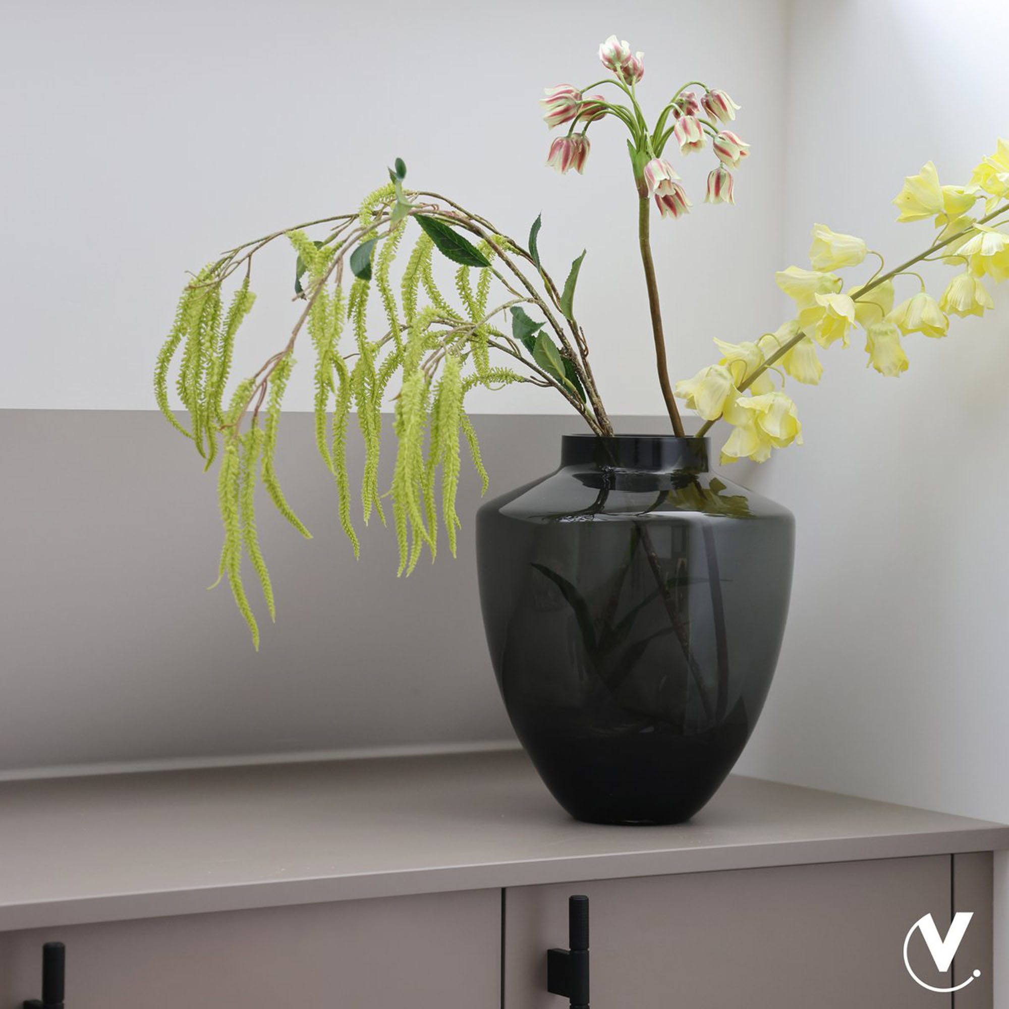 Vase the World Tischvase Glasvase klassisch konisch Blumenvase mundgeblasen (1 St., 1 Vase), handgefertigt für große Sträuße