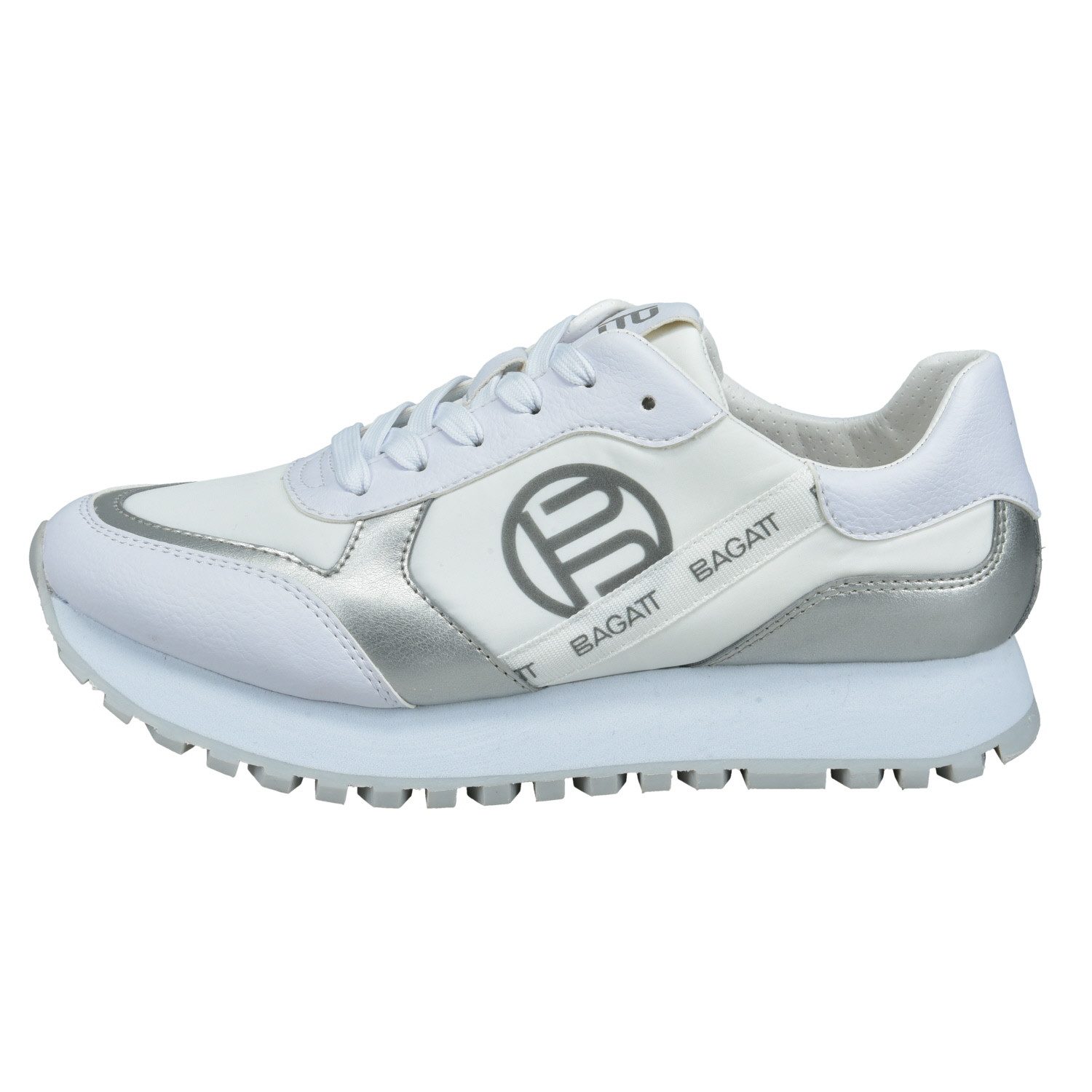 BAGATT Siena weiss/elfenbein/silber Damen Sneaker günstig online kaufen