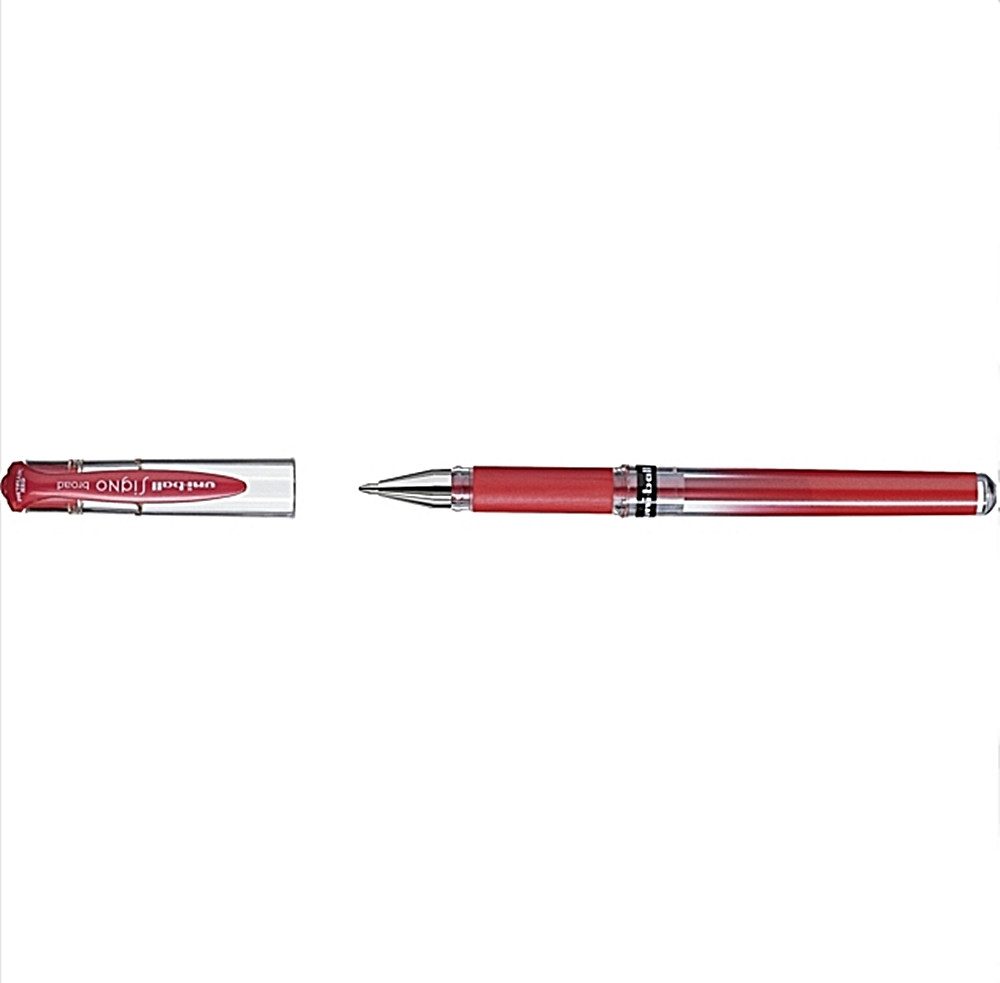 uni-ball Gelroller Gelschreiber SIGNO UM-153, (1-tlg), ergonomisch geformte, gummierte Griffzone