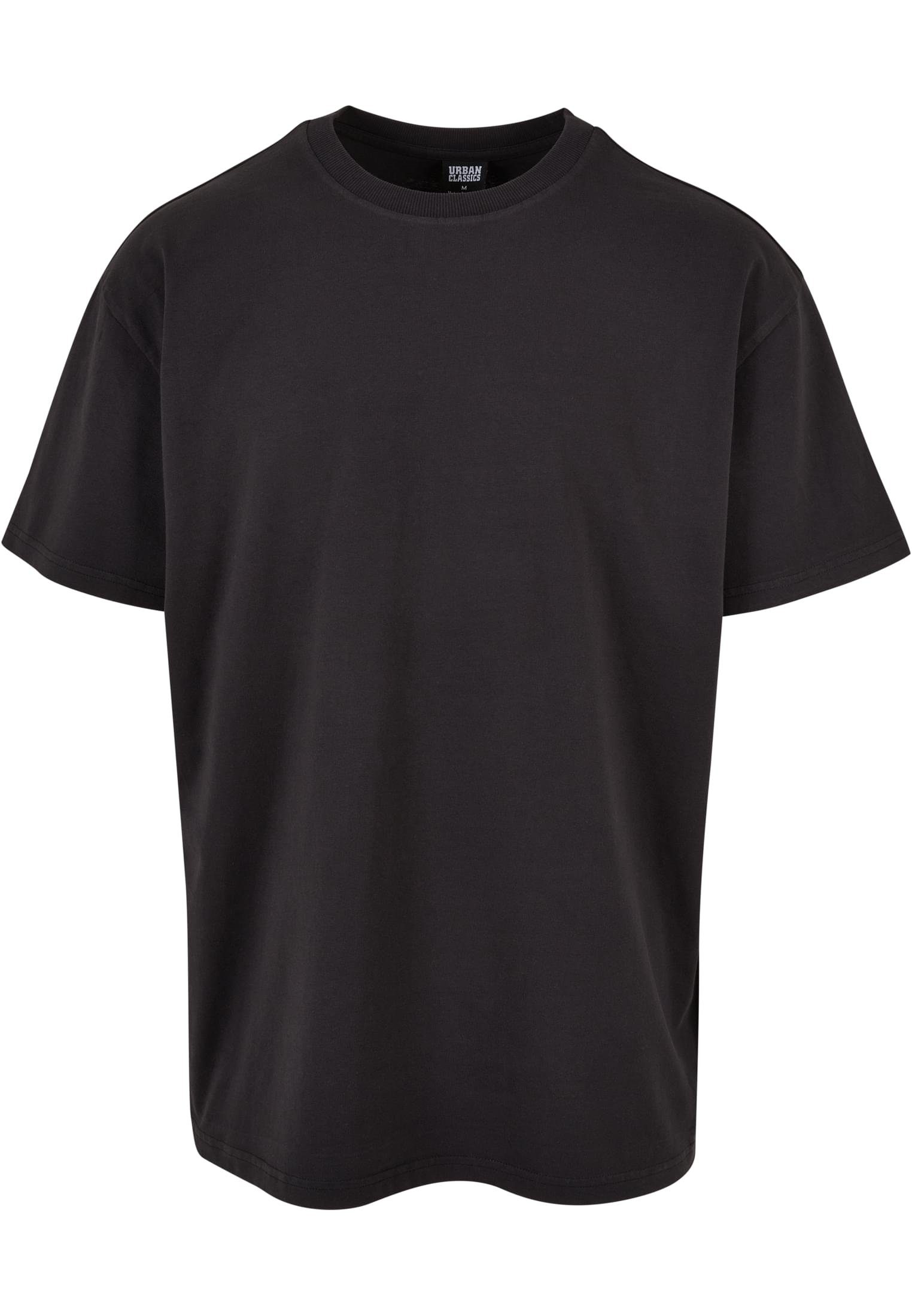 URBAN CLASSICS Kurzarmshirt Herren Heavy Oversized Garment Dye Tee (1-tlg) black