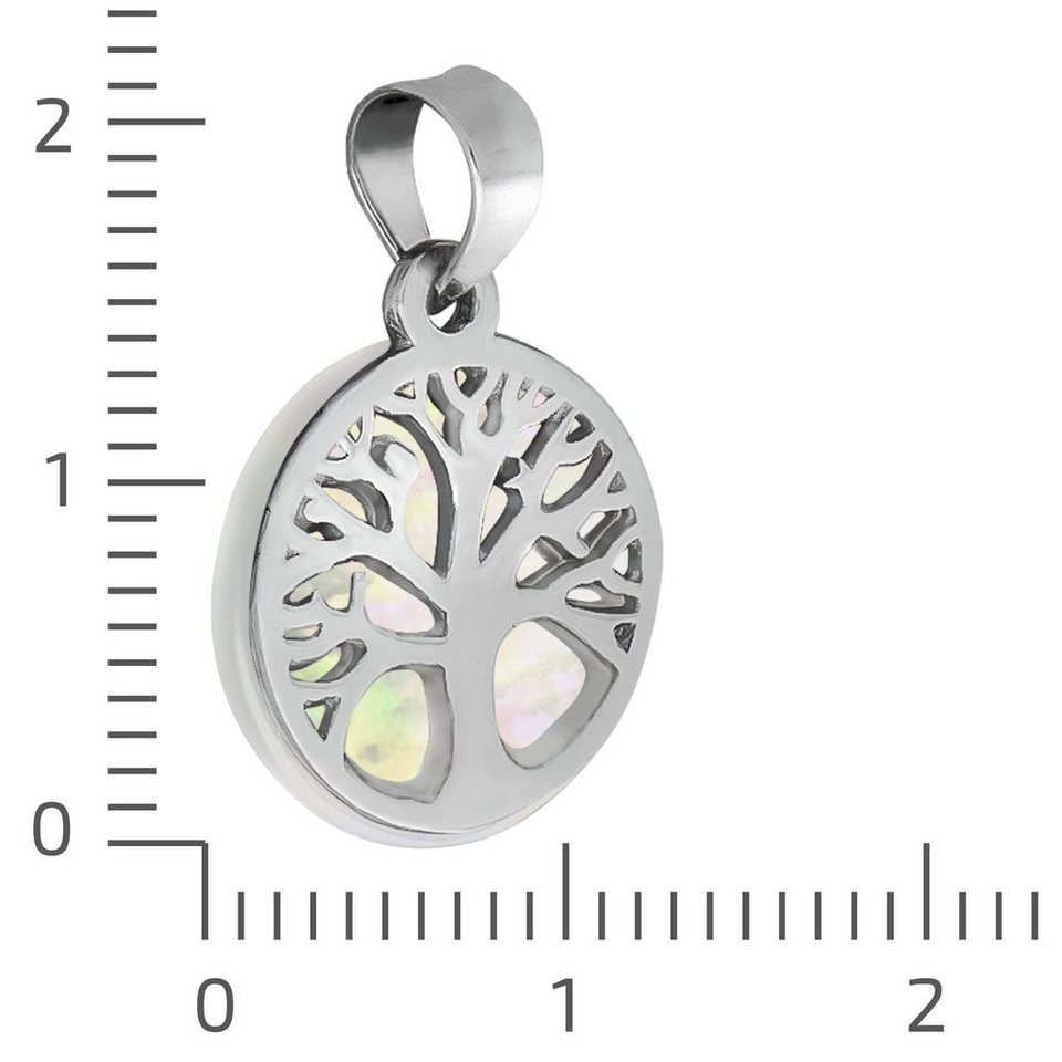 Vivance Kettenanhänger 925/- Sterling Silber rhodiniert Lebensbaum,  Bezaubernder Anhänger aus 925/- Silber rhodiniert