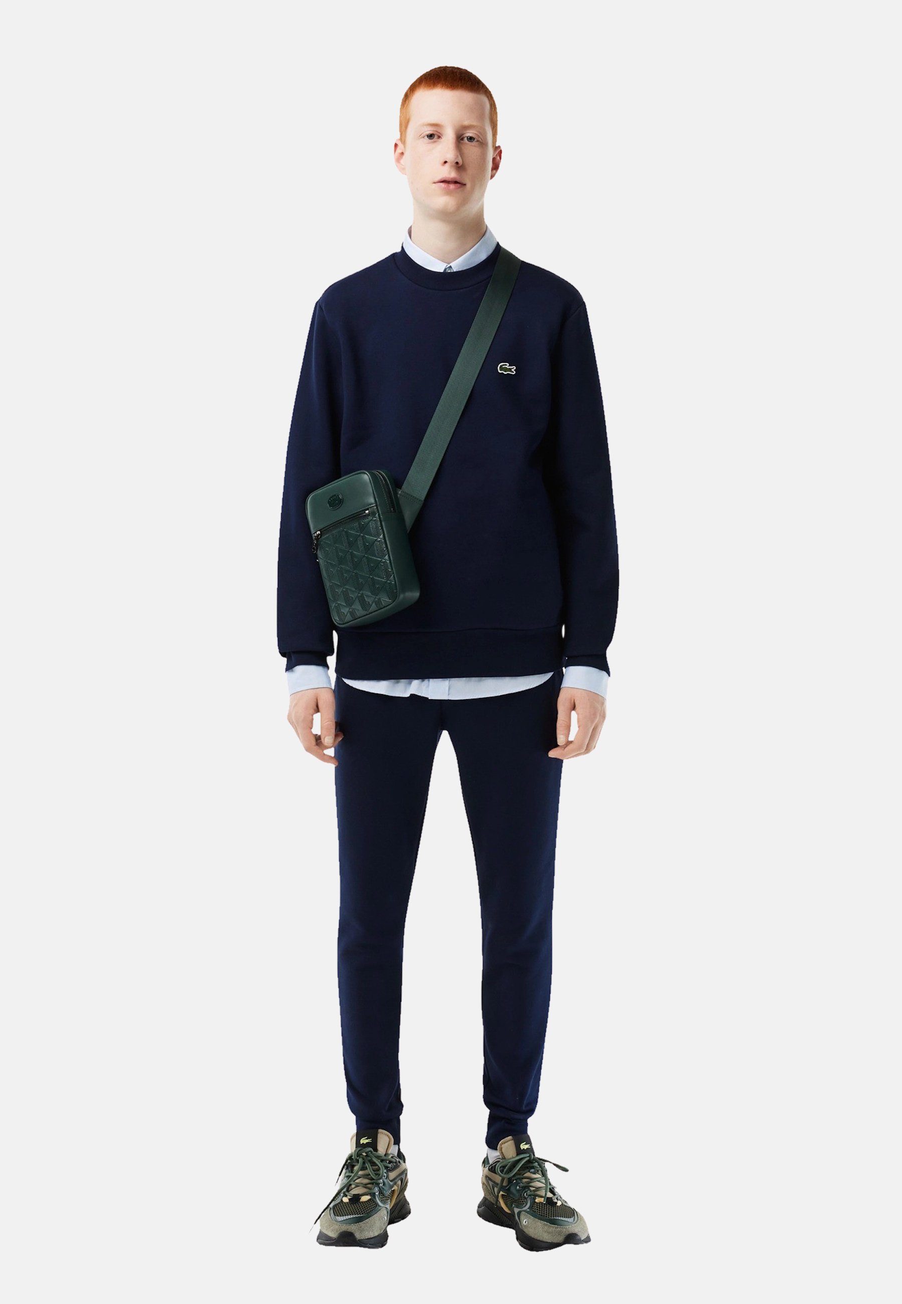 Lacoste Sweatshirt Pullover Sweatshirt aus aufgerauter Baumwolle mit (1-tlg günstig online kaufen