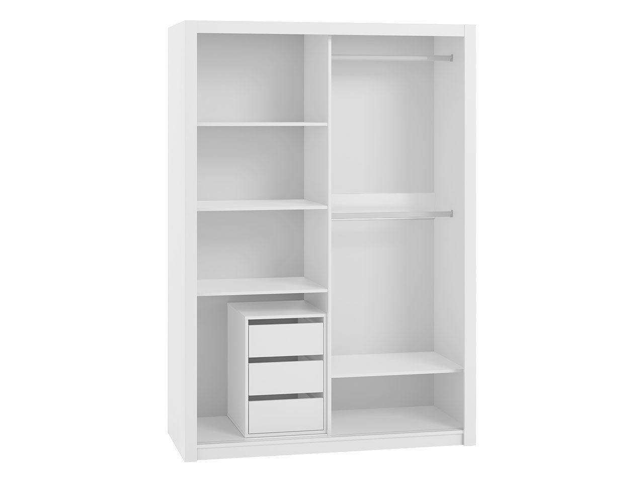 Mirjan24 Kleiderschrank Bono (mit / Eiche SZ120 Kleiderstangen, Spiegel 05 Artisan 2 Frontspiegel 2-Schiebetüren)