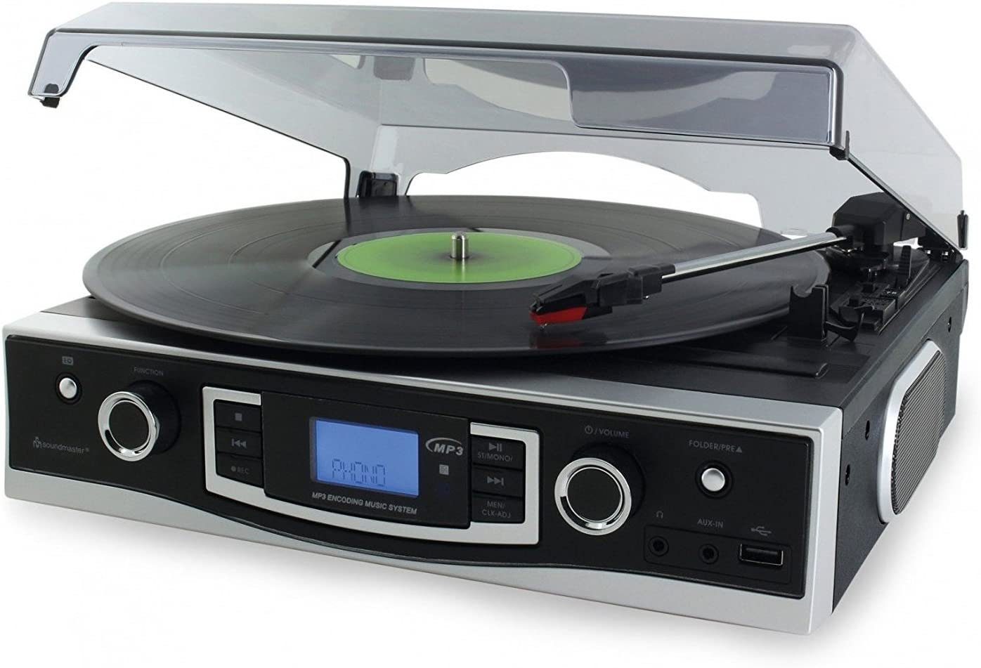 Soundmaster PL530 Nost­al­giera­dio mit Plat­ten­spie­ler & En­co­ding-Funk­ti­on Plattenspieler
