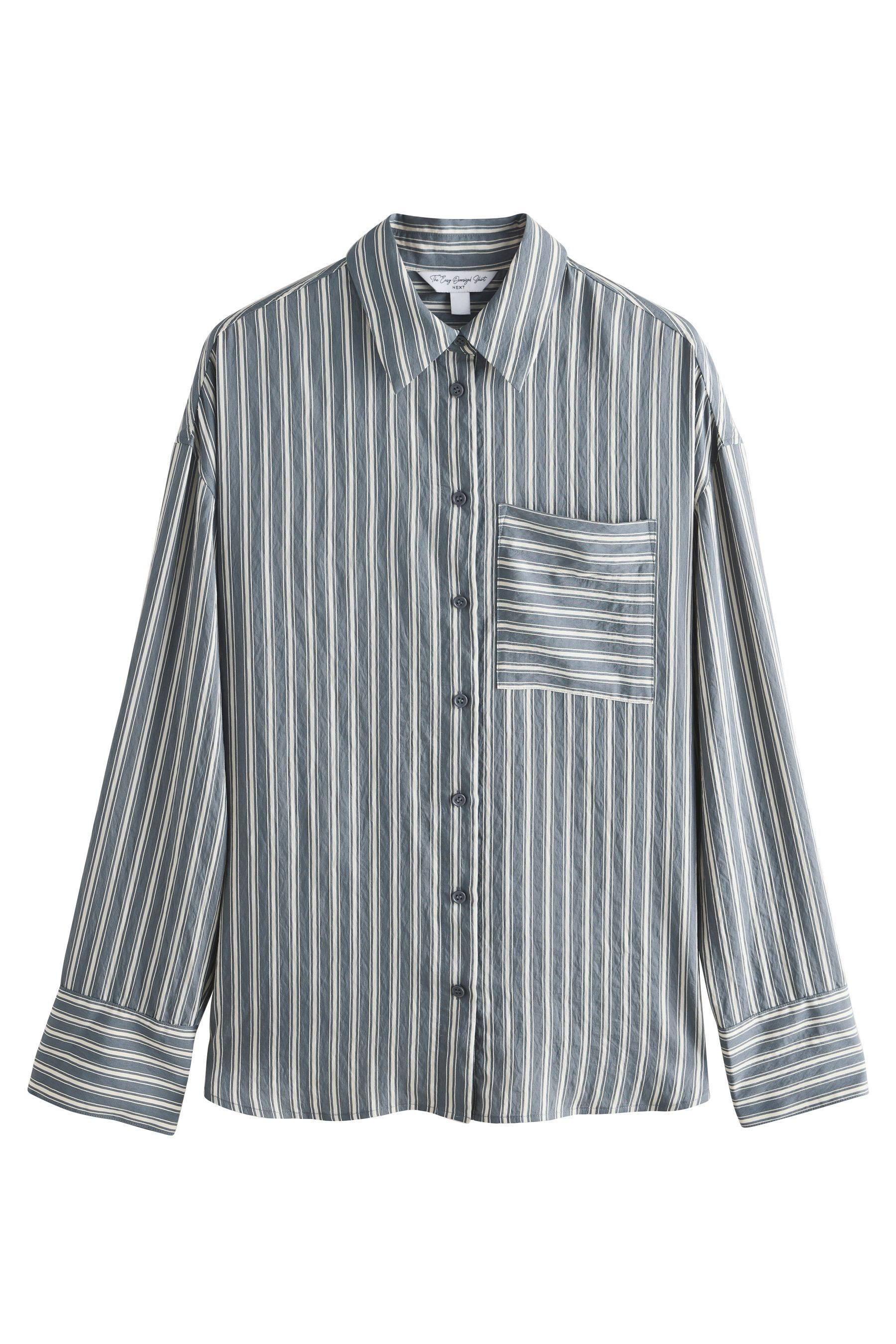 Next Langarmhemd Langärmeliges Oversized Hemd mit Jacquard-Streifen (1-tlg) günstig online kaufen