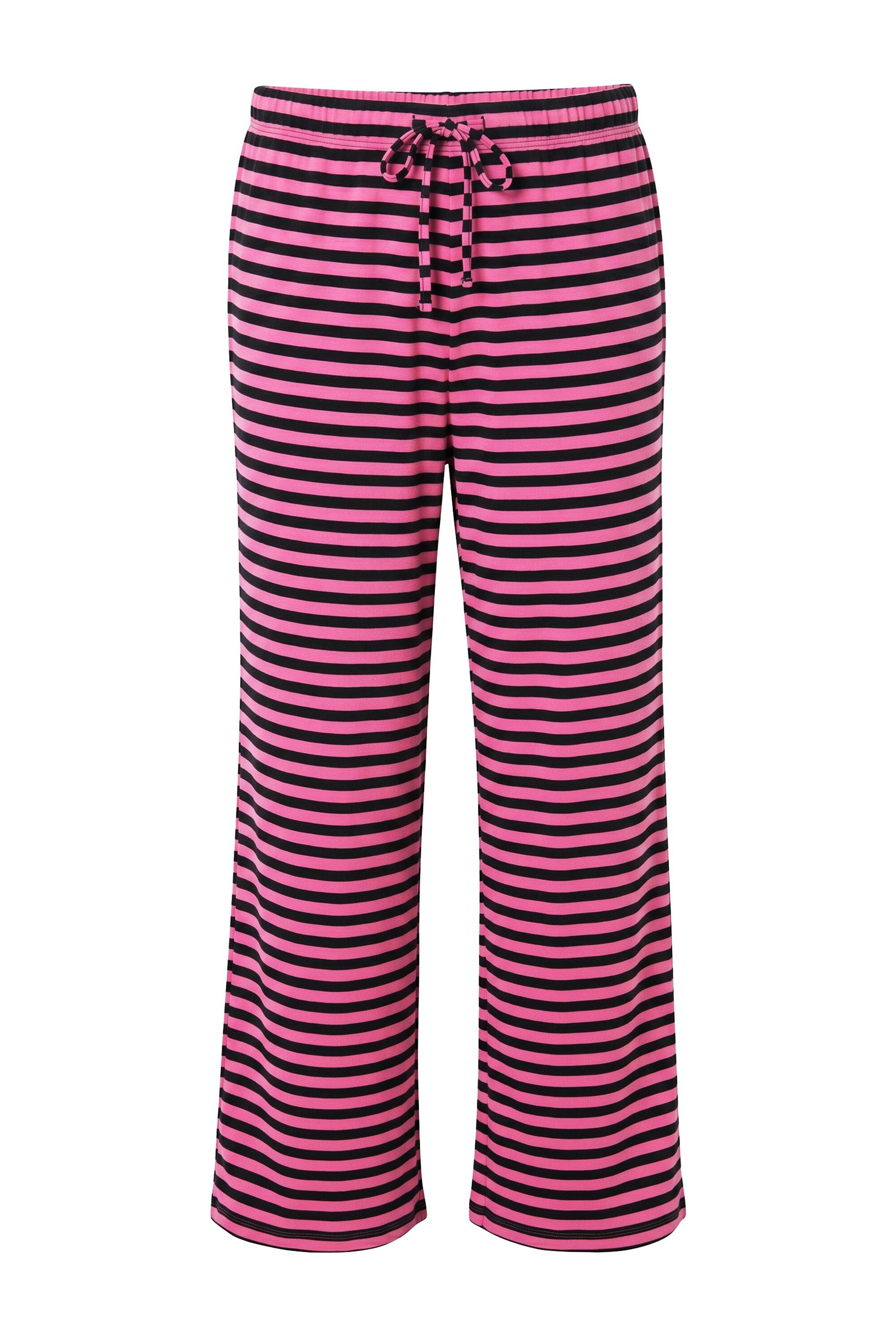 Studio Untold Schlupfhose Hose Wide Legs Rippjersey mit Ringeln – Bild 2 von 4