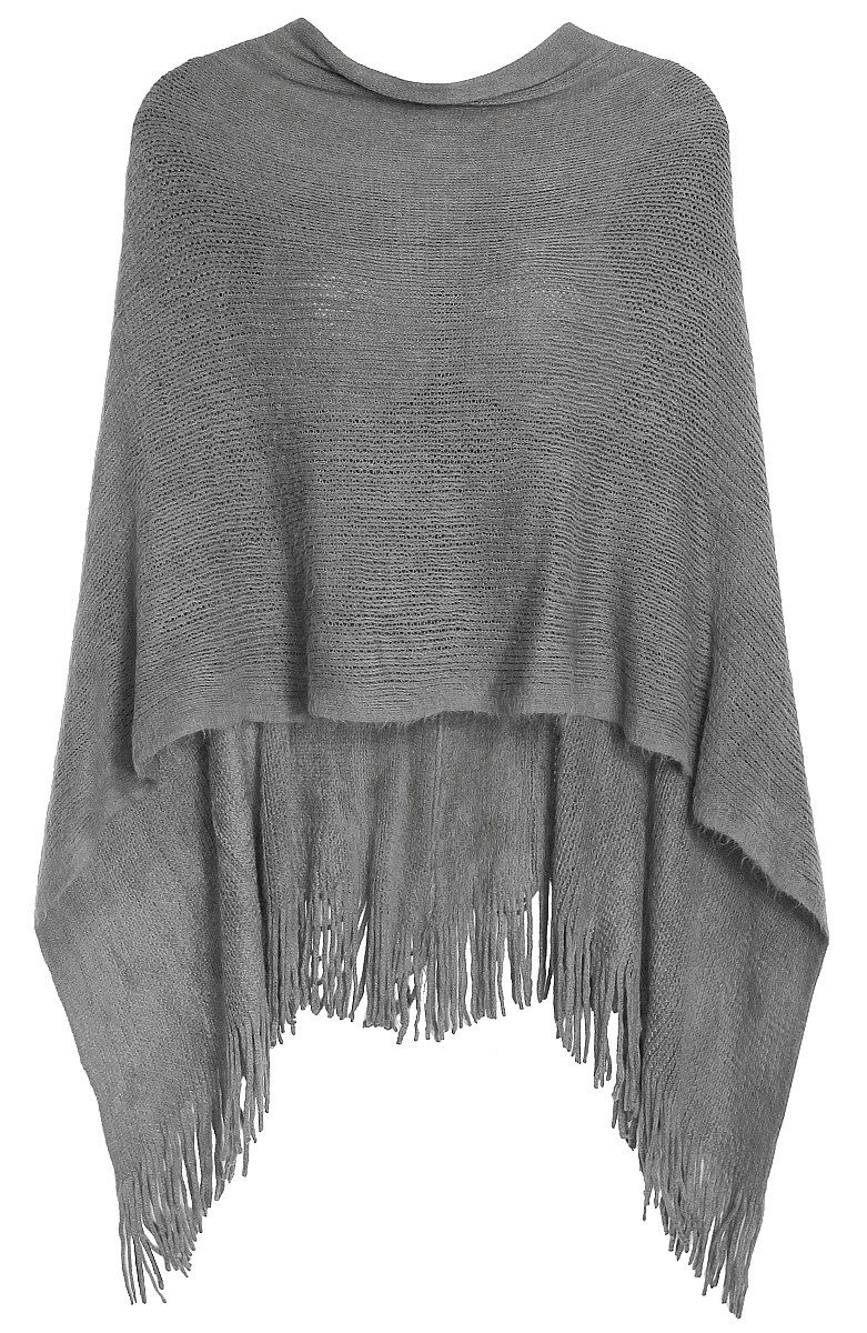 dy_mode Strickponcho Damen Strickponcho in Unifarben günstig online kaufen