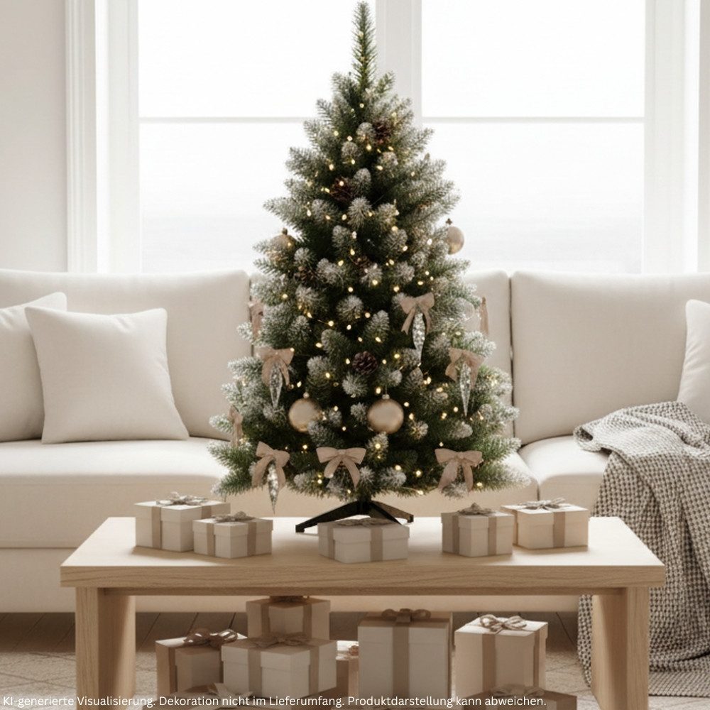 RS Trade Künstlicher Weihnachtsbaum Weihnachtsbaum „Schneebaum“ PVC 15013 – Bild 3 von 5