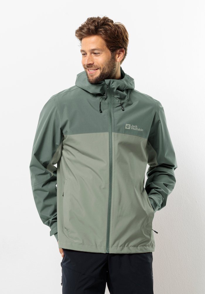 Jack Wolfskin Funktionsjacke WEILTAL 2L JKT M, Wasserabweisende  Reißverschlüsse