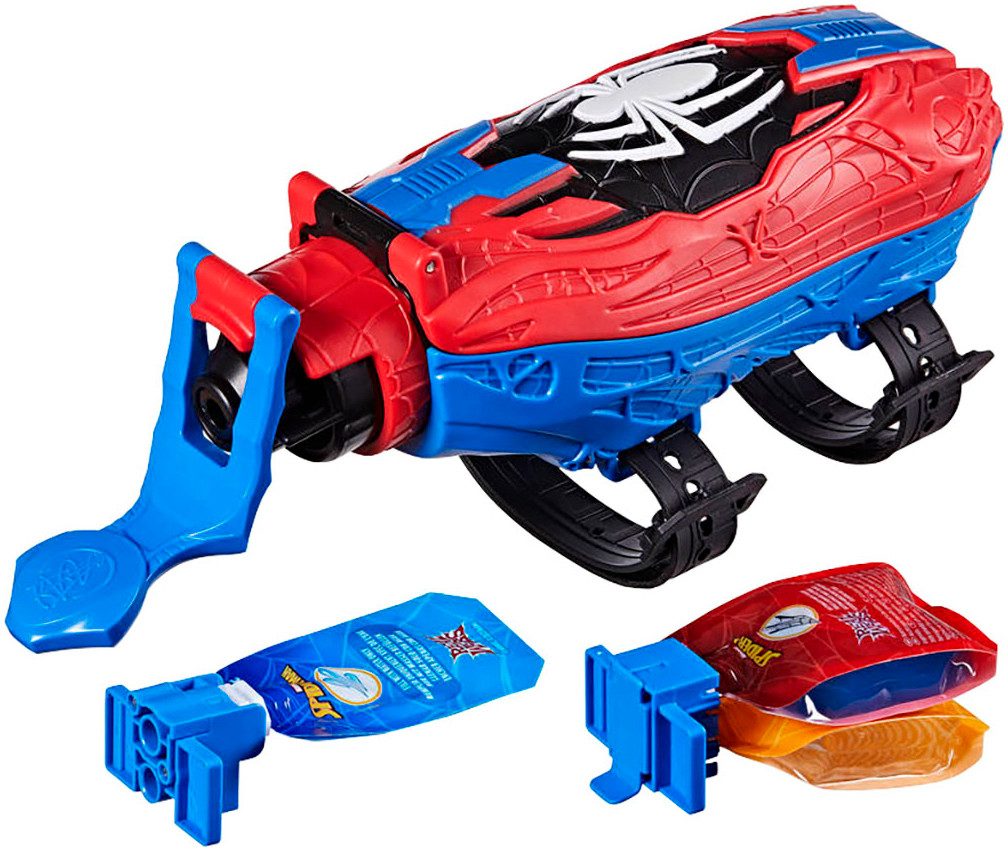 Hasbro Blaster Marvel, Spider-Man Real Webs Super Web-Blaster, verschießt Netze oder Wasser