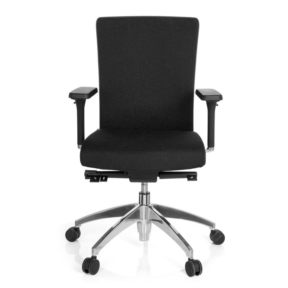 hjh OFFICE Drehstuhl Profi Bürostuhl ASTRA BASE Stoff (1 St),  Schreibtischstuhl ergonomisch, Synchronmechanik, individuell auf das  Körpergewicht einstellbar