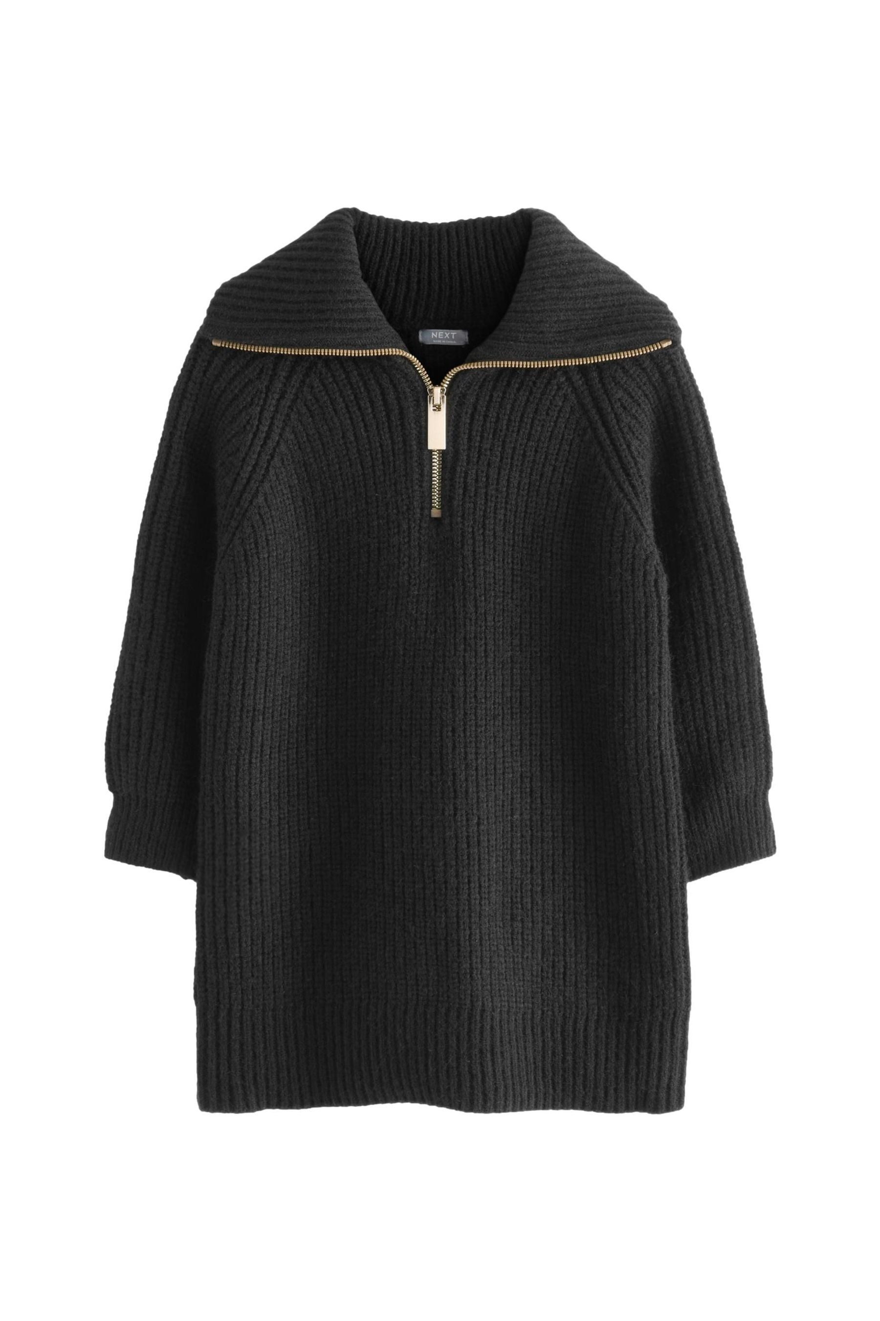 Strickkleid Sweatshirt-Kleid mit Reißverschluss