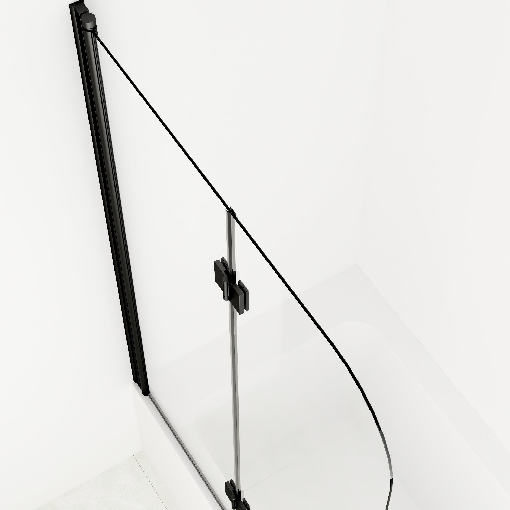 Boromal Badewannenaufsatz Badewannenfaltwand 3-teilig / 2-teilig Duschwand Faltbar für Dusche, Sicherheitsglas, Duschabtrennung