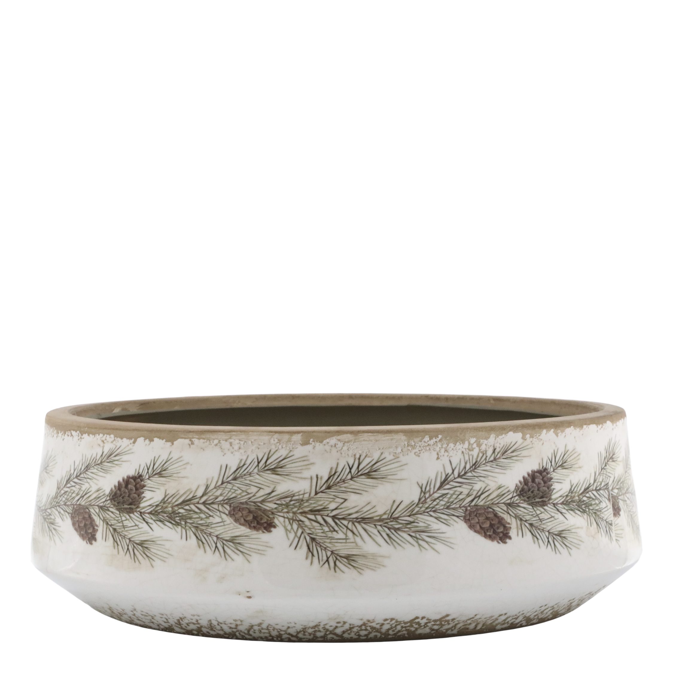 Chic Antique Pflanzschale Pflanzschale mit Tannengirlanden günstig online kaufen