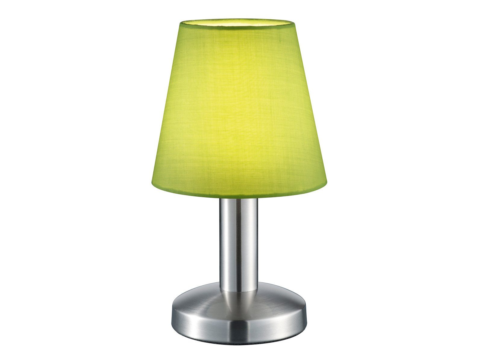 Grün matt LED Vintage Nachttisch-lampe LED 24cm Design Touch Höhe Warmweiß, / Nachttischlampe, Dimmfunktion, Grün, dimmbar klein-e Silber wechselbar, meineWunschleuchte