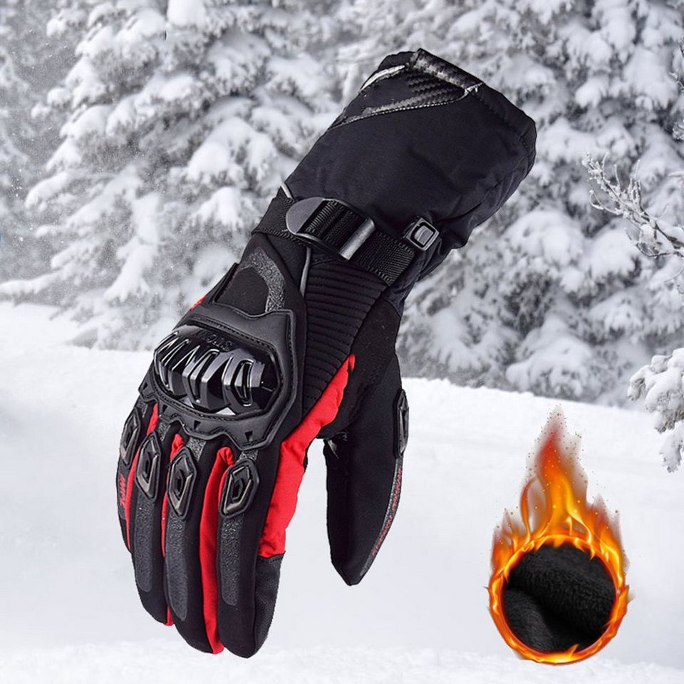 CTGtree Skihandschuhe Winter-Fahrradhandschuhe, lange Touchscreen-Handschuhe