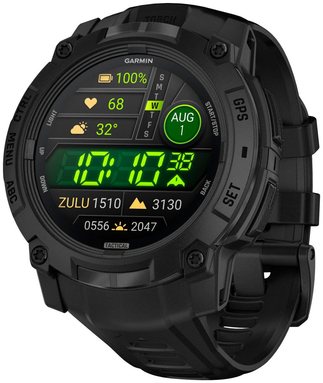 Garmin Instinct 3 AMOLED 50 mm Tactical Edition Smartwatch (3,3 cm/1,3 Zoll, Garmin)