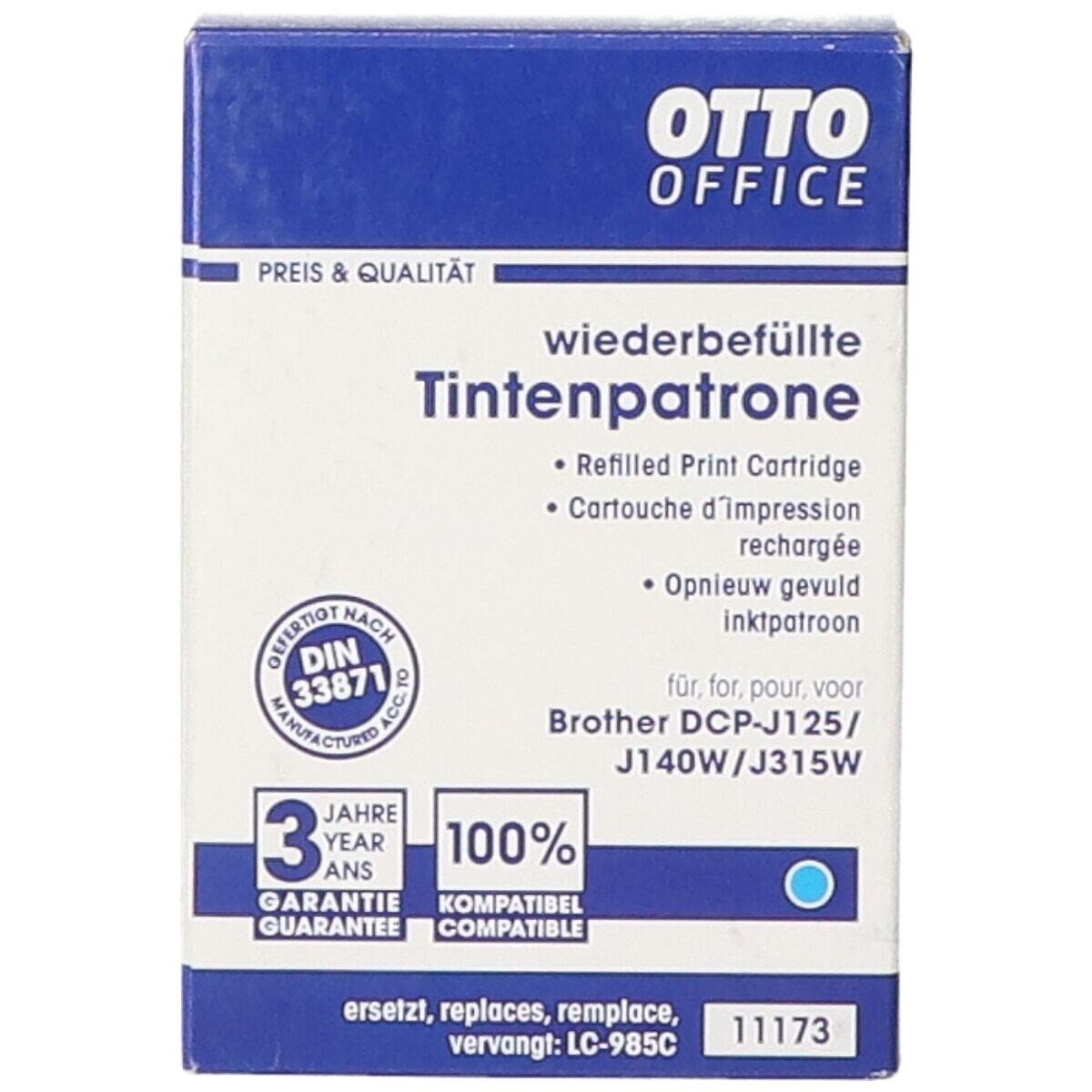 Tintenpatrone Brother Otto cyan) Office ersetzt »LC985C«, (1-tlg., Office