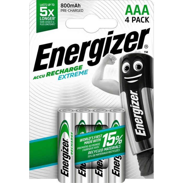 Energizer 4er Pack Akku Extreme Akku Micro 800 mAh (1 2 V 4 St)