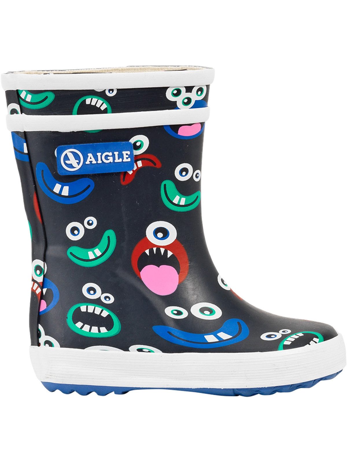 Aigle Aigle Baby Flac Theme Monsters schwarz/bunt-kombi Gummistiefel