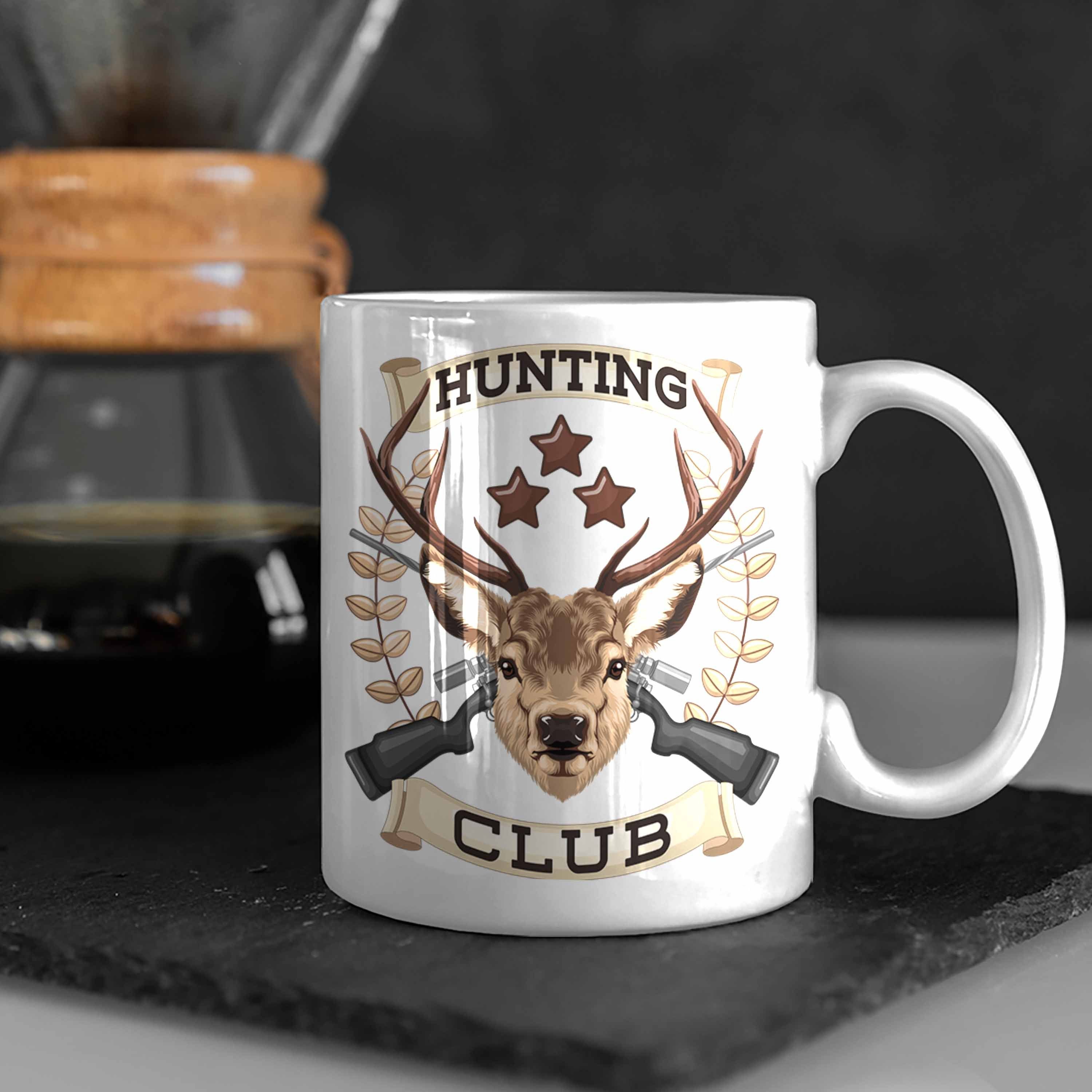 Club Spruch Weiss Geschenk Trendation Jäger Hunting Jäger Becher Tasse Männer Jagd für Tasse