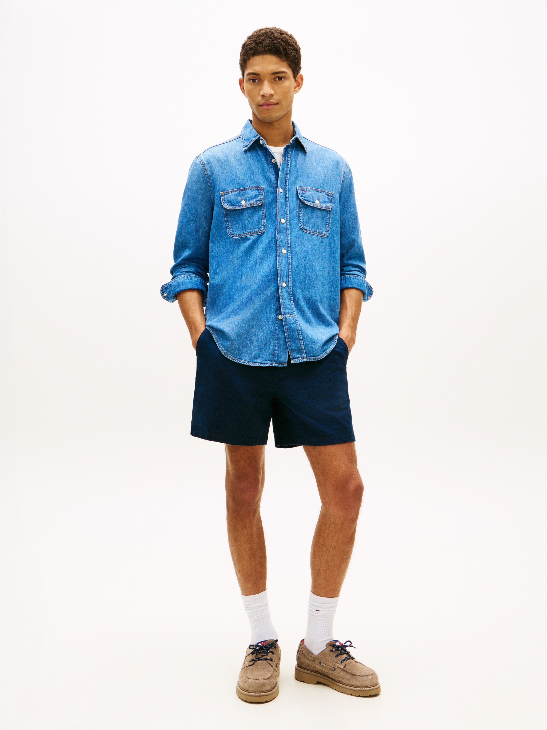 Tommy Jeans Shorts LINEN BLEND PULL-ON Regular fit mit praktischen Taschen