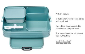 Mepal Lunchbox 2-tlg. Lunch to go Set – Bento-Lunchbox Large, Kunststoff, mit Fächern u. Lunchpot, bis zu 8 Butterbrote
