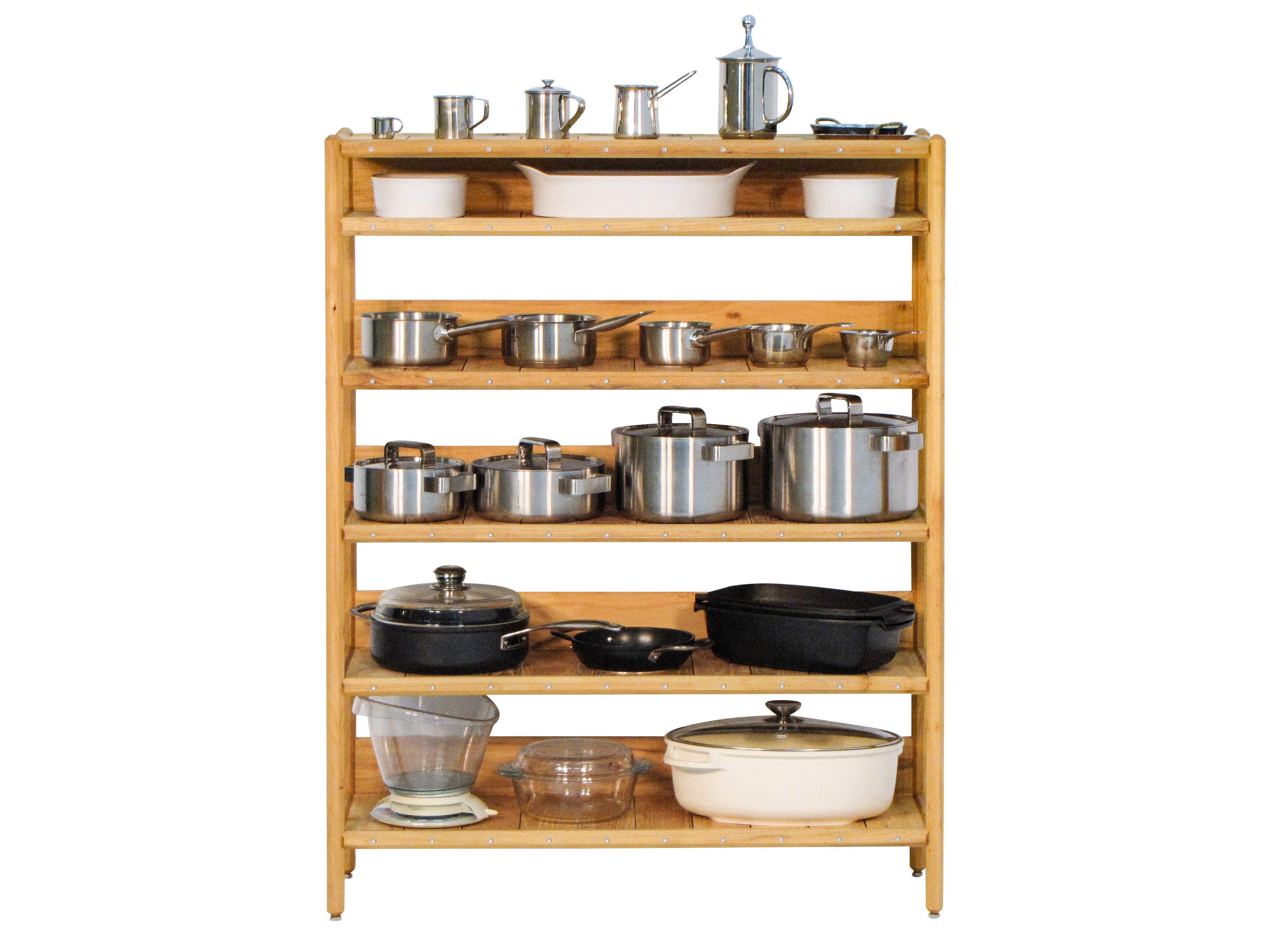 robinia-pro Küchenregal aus Holz stehend (Regal günstig online kaufen