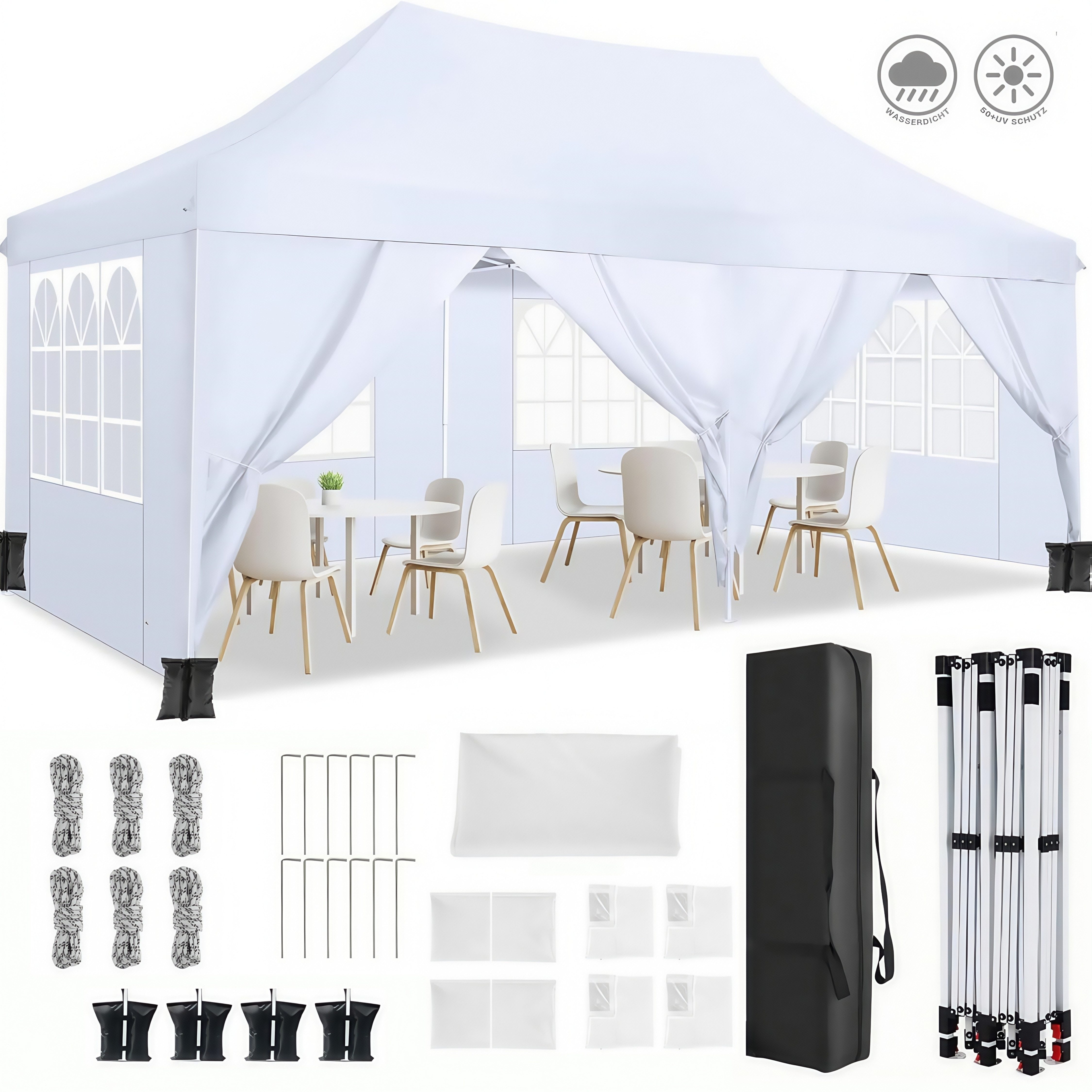Tooluck Faltpavillon 3X6m Wasserdicht UV 50+ günstig online kaufen