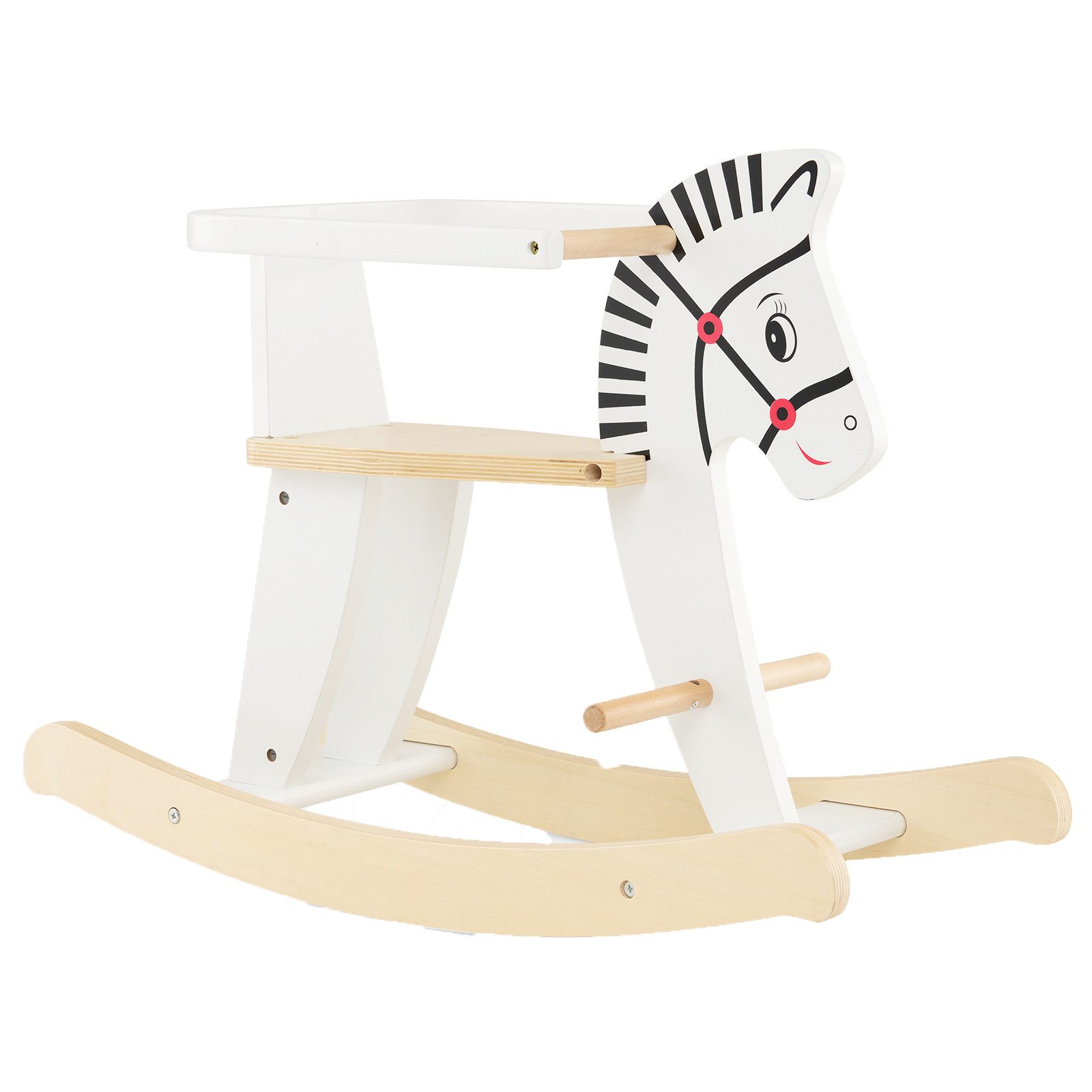 COSTWAY Schaukelpferd Holzspielzeug, mit abnehmbaren Zäunen günstig online kaufen